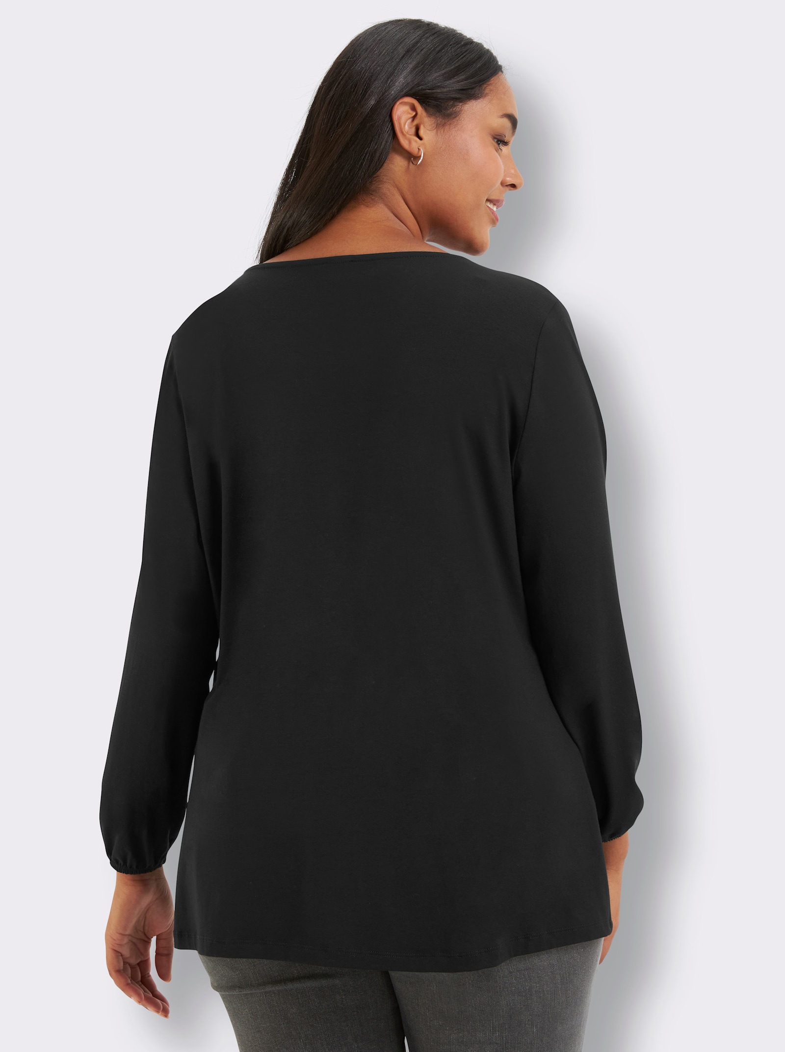 Longshirt - schwarz