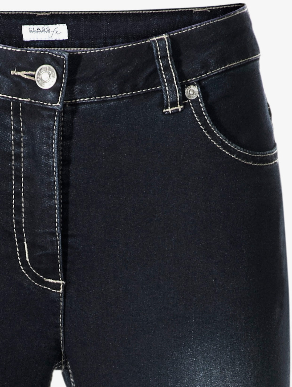 heine Jeans effet ventre plat - foncé usé