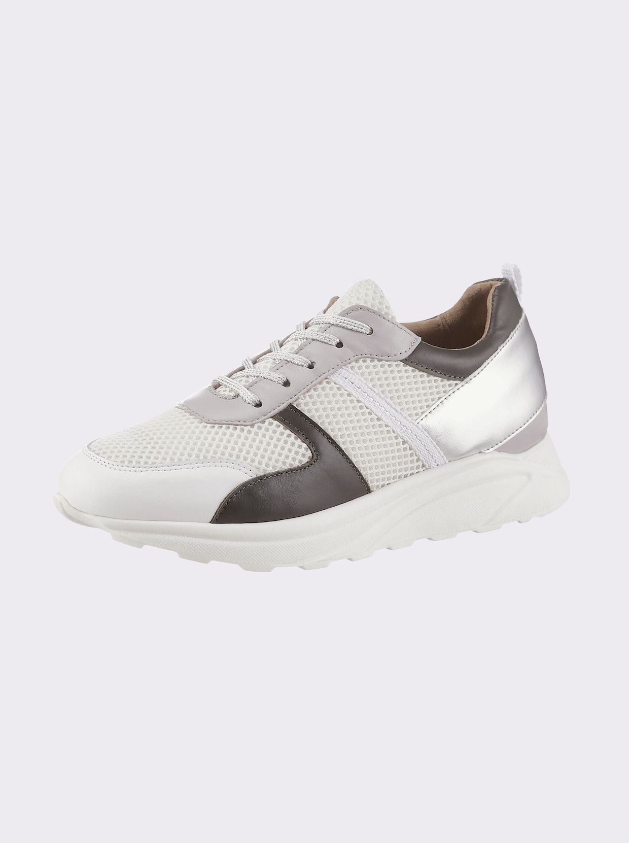 heine Sneaker - weiss-khaki