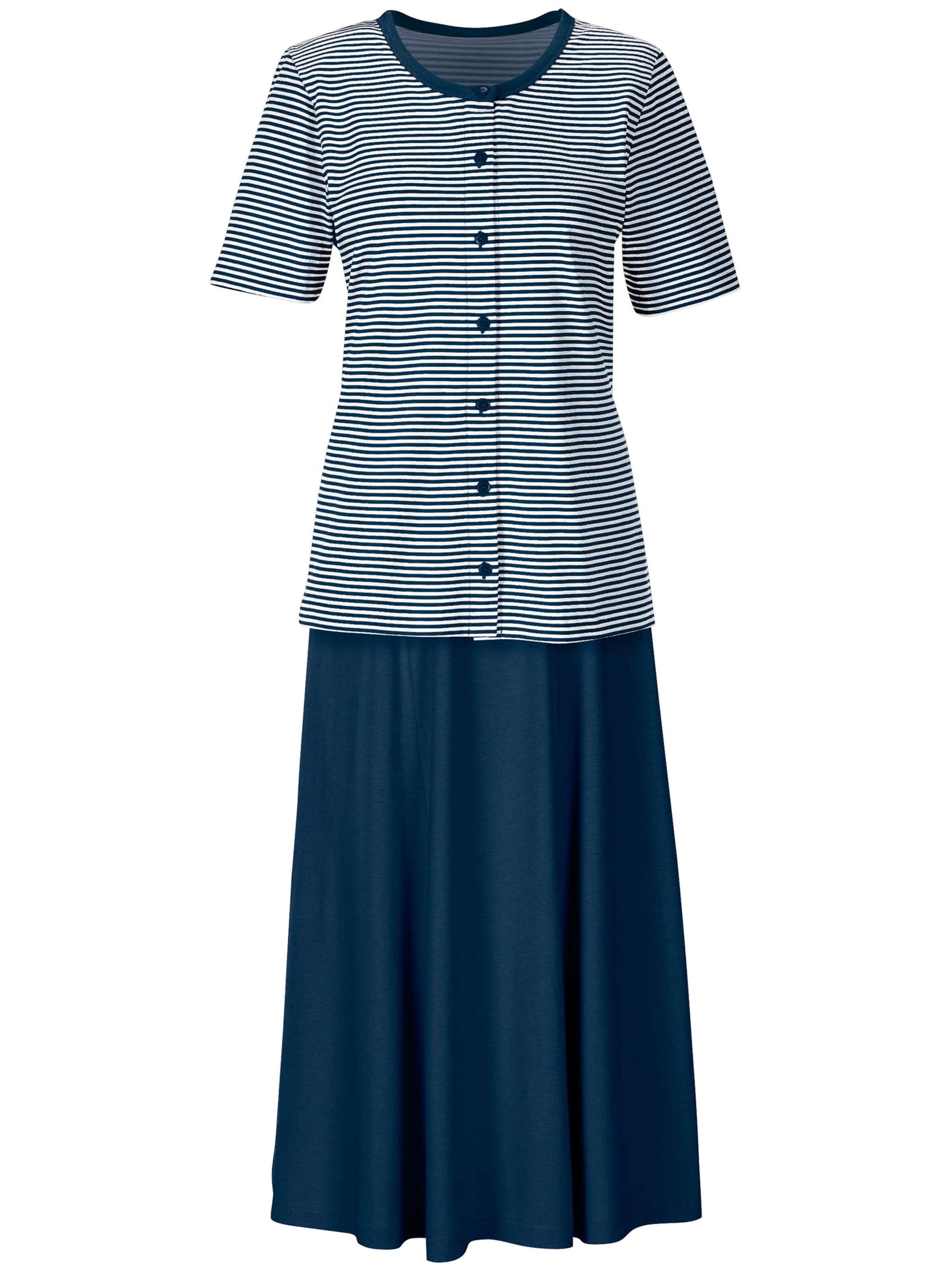 Shirt - marine-weiß