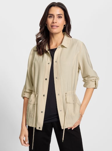 Blazer aus Struktur-Stoff - sand