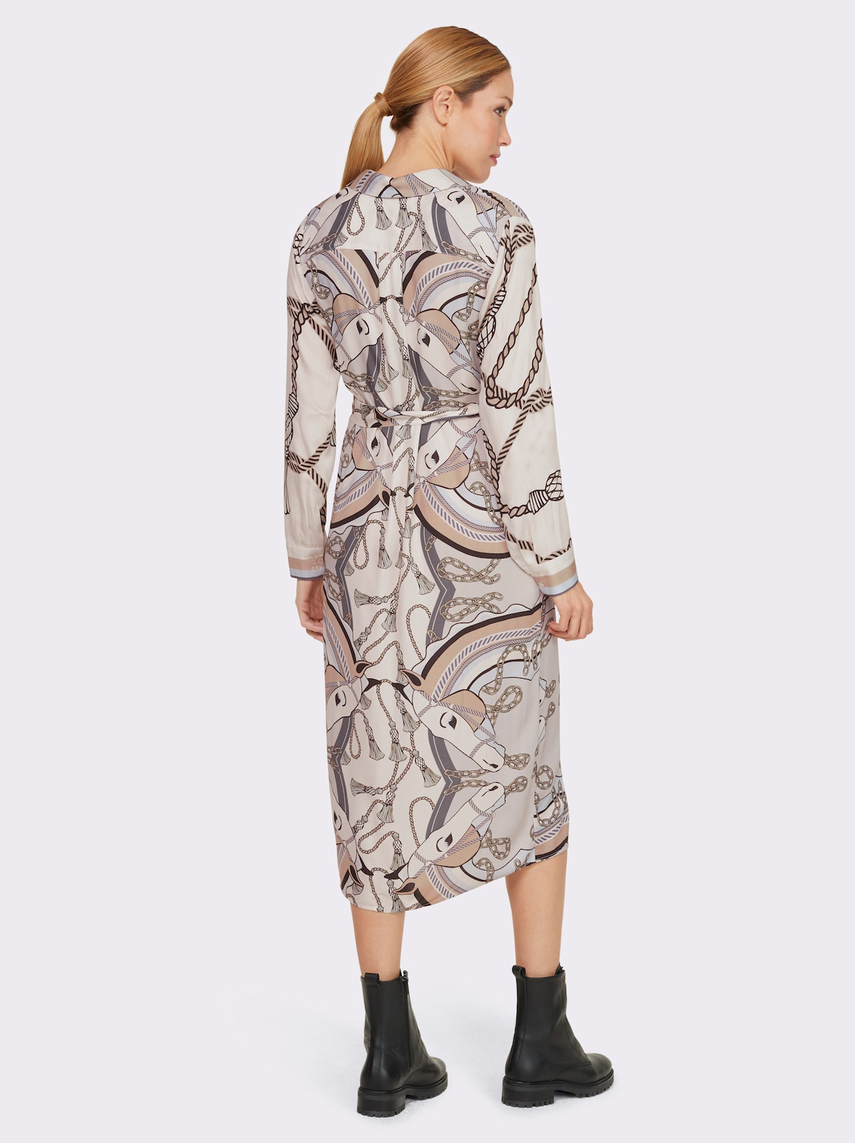 heine Robe-chemisier - gris clair-bleu clair-imprimé