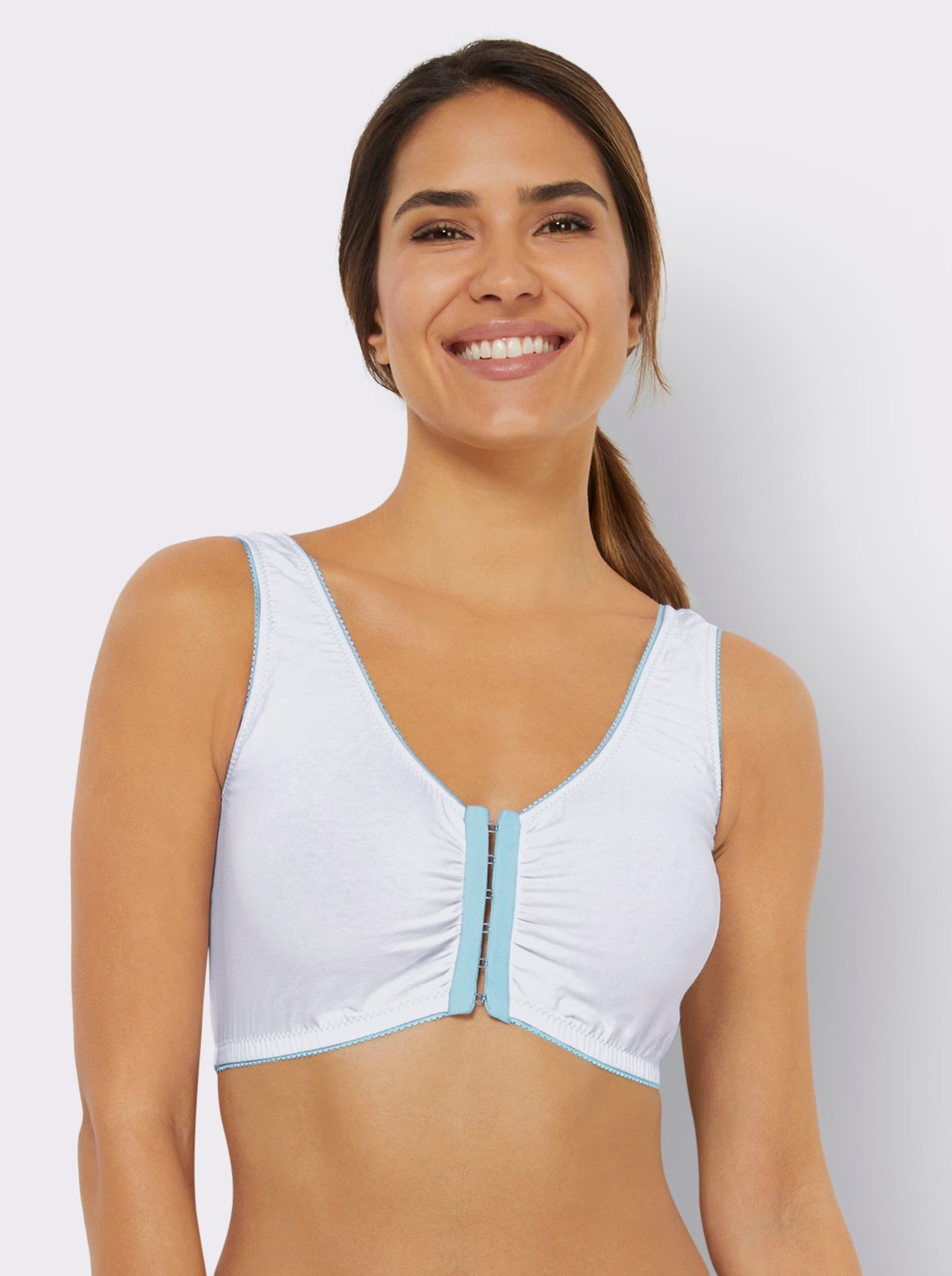 wäschepur Bustier met voorsluiting - 3x wit