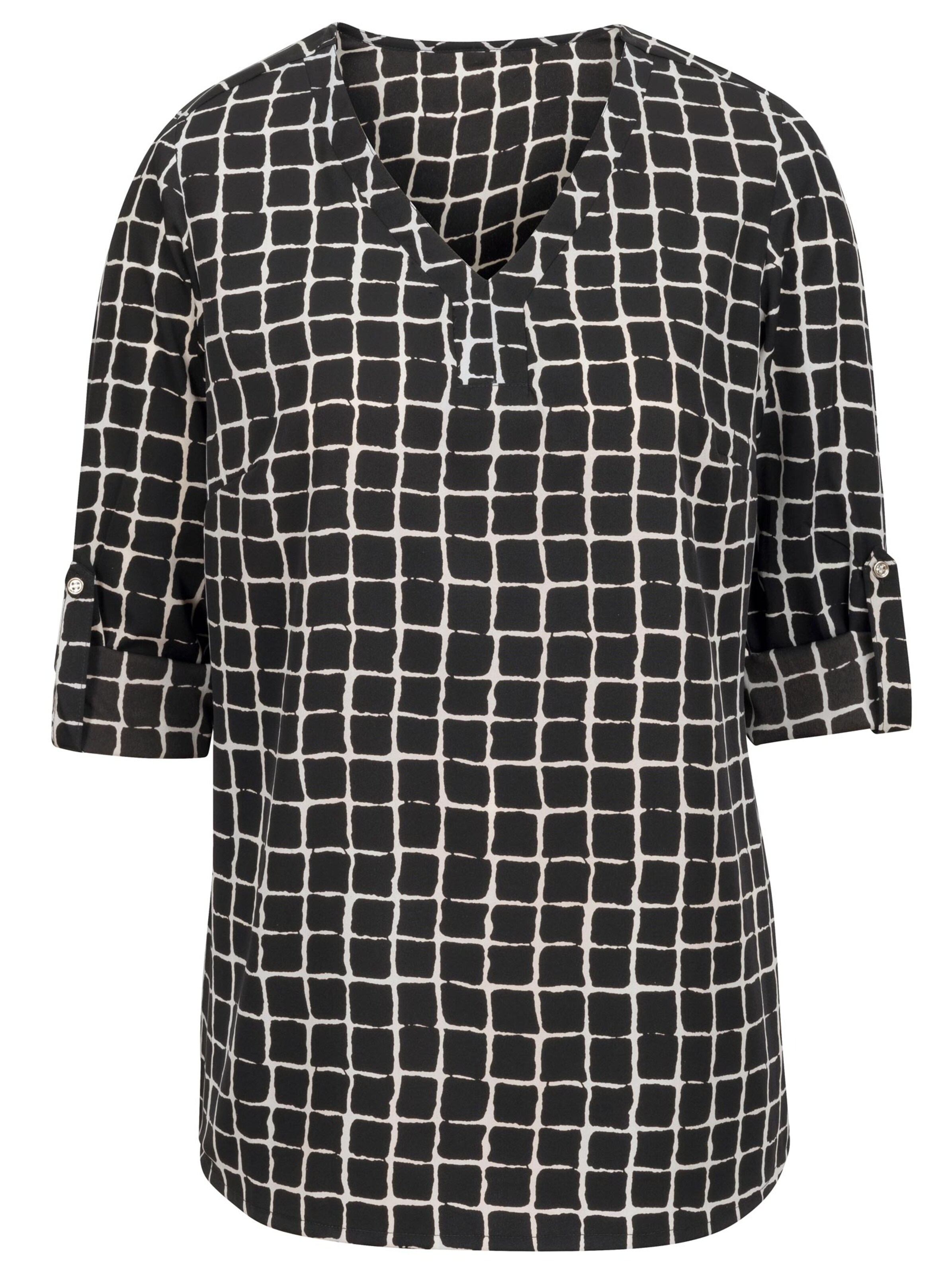 Bluse - schwarz-weiß