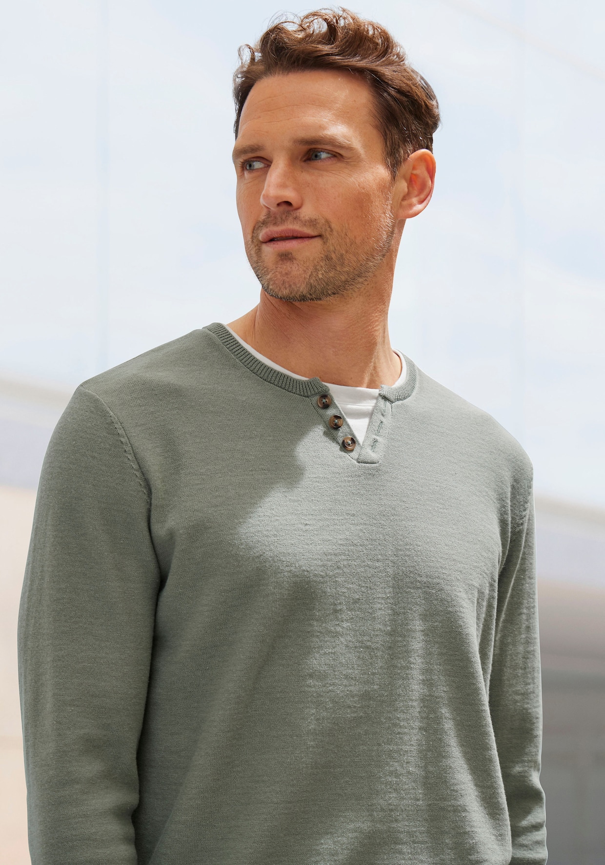 H.I.S Strickpullover - salbei
