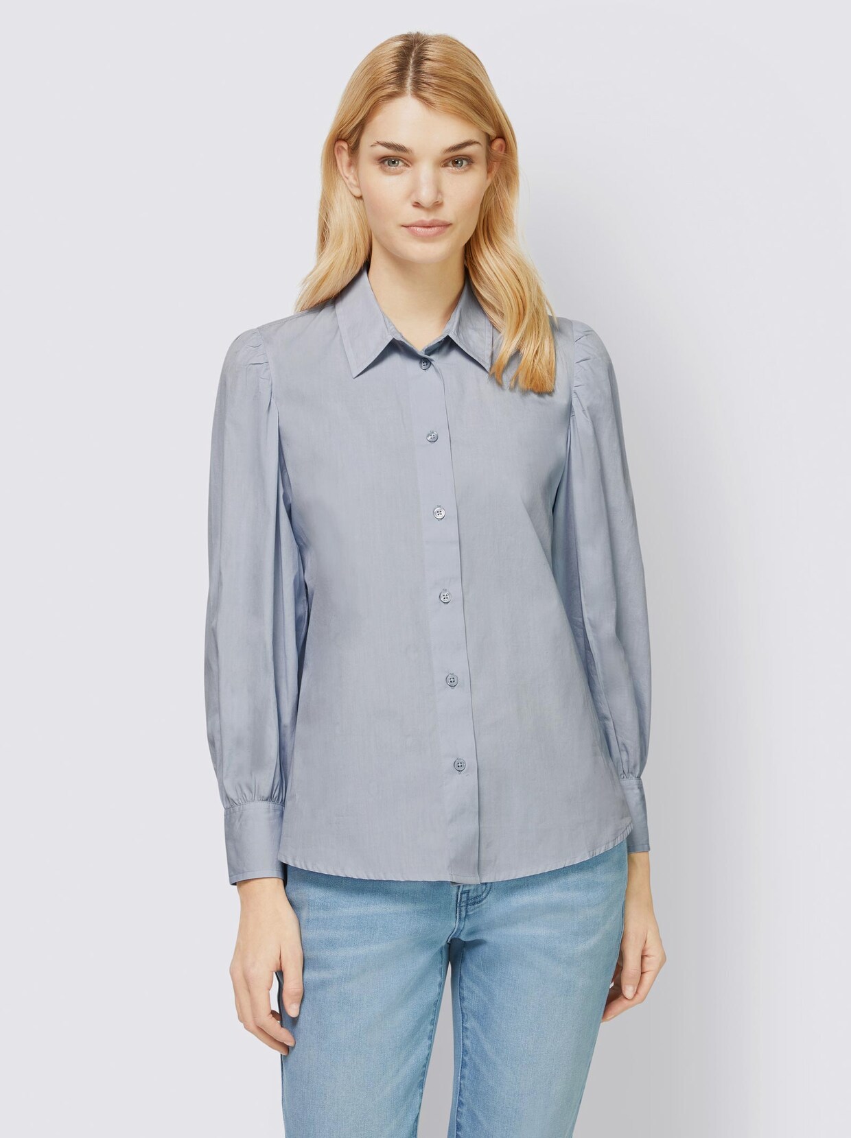Linea Tesini Bluse - hellblau
