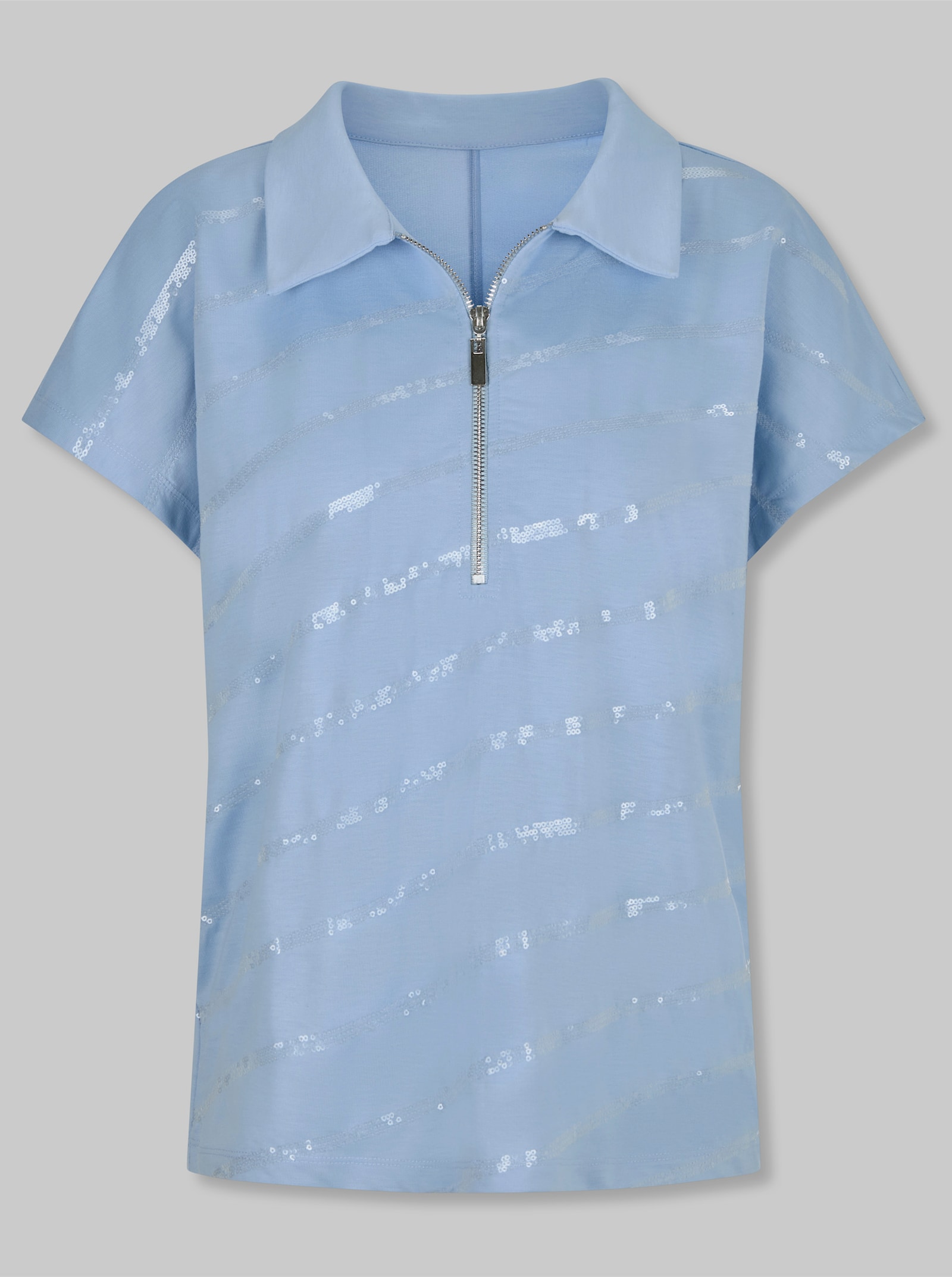 heine Sweatshirt mit Pailletten - eisblau