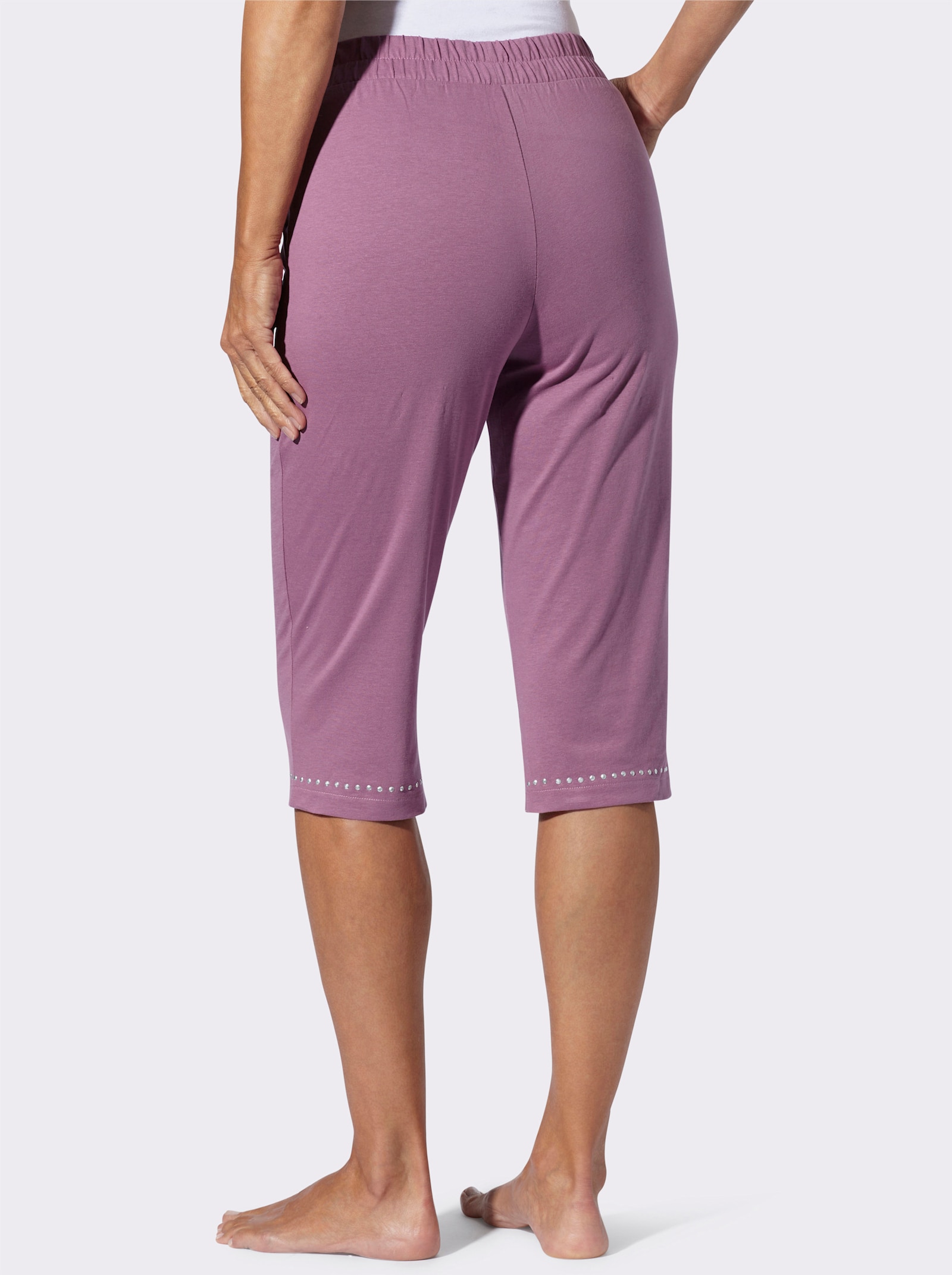 Freizeithose in Capri-Länge - violett