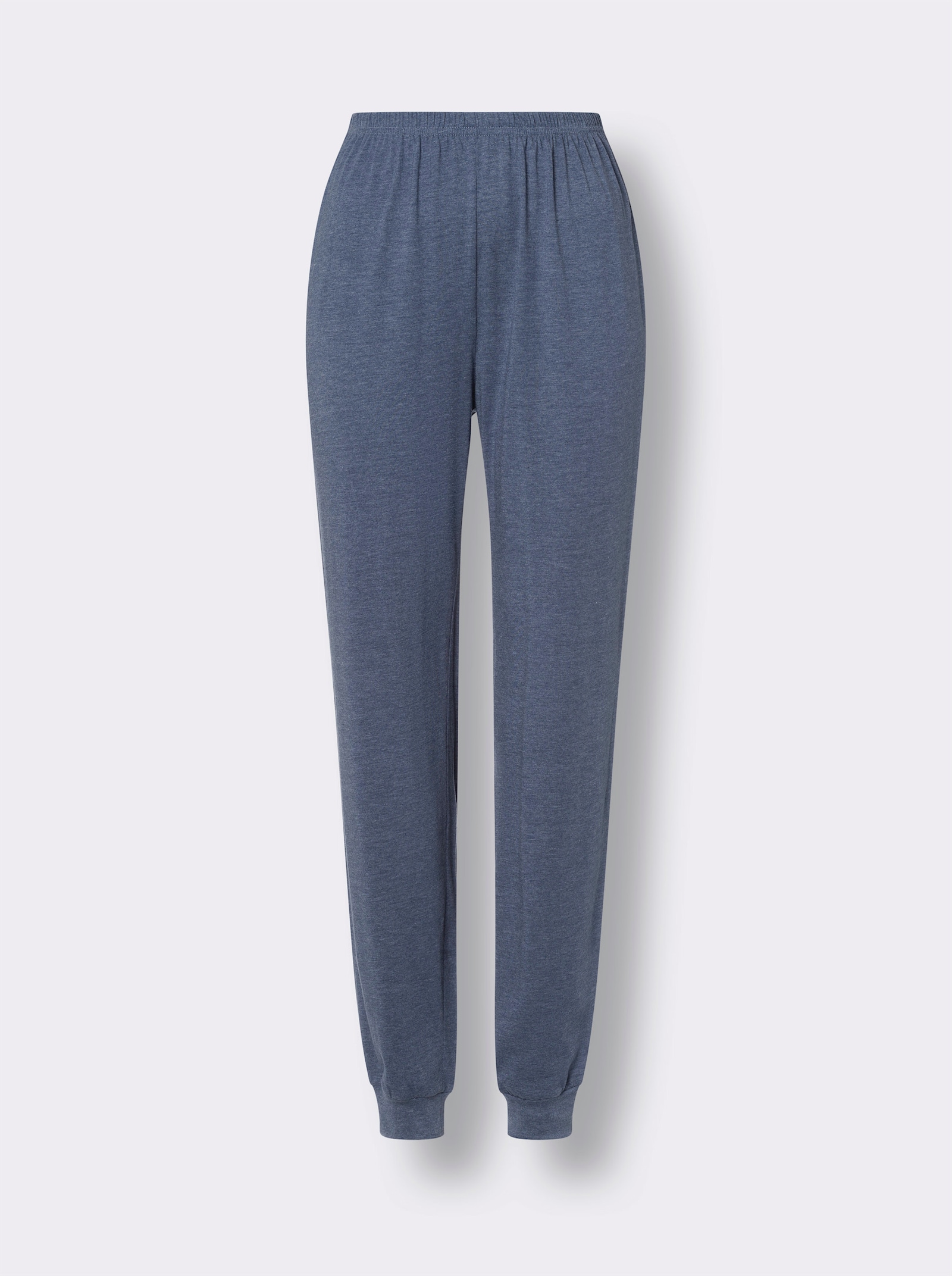 Schlafanzug mit kleinem Blüten-Druck - erika-rauchblau