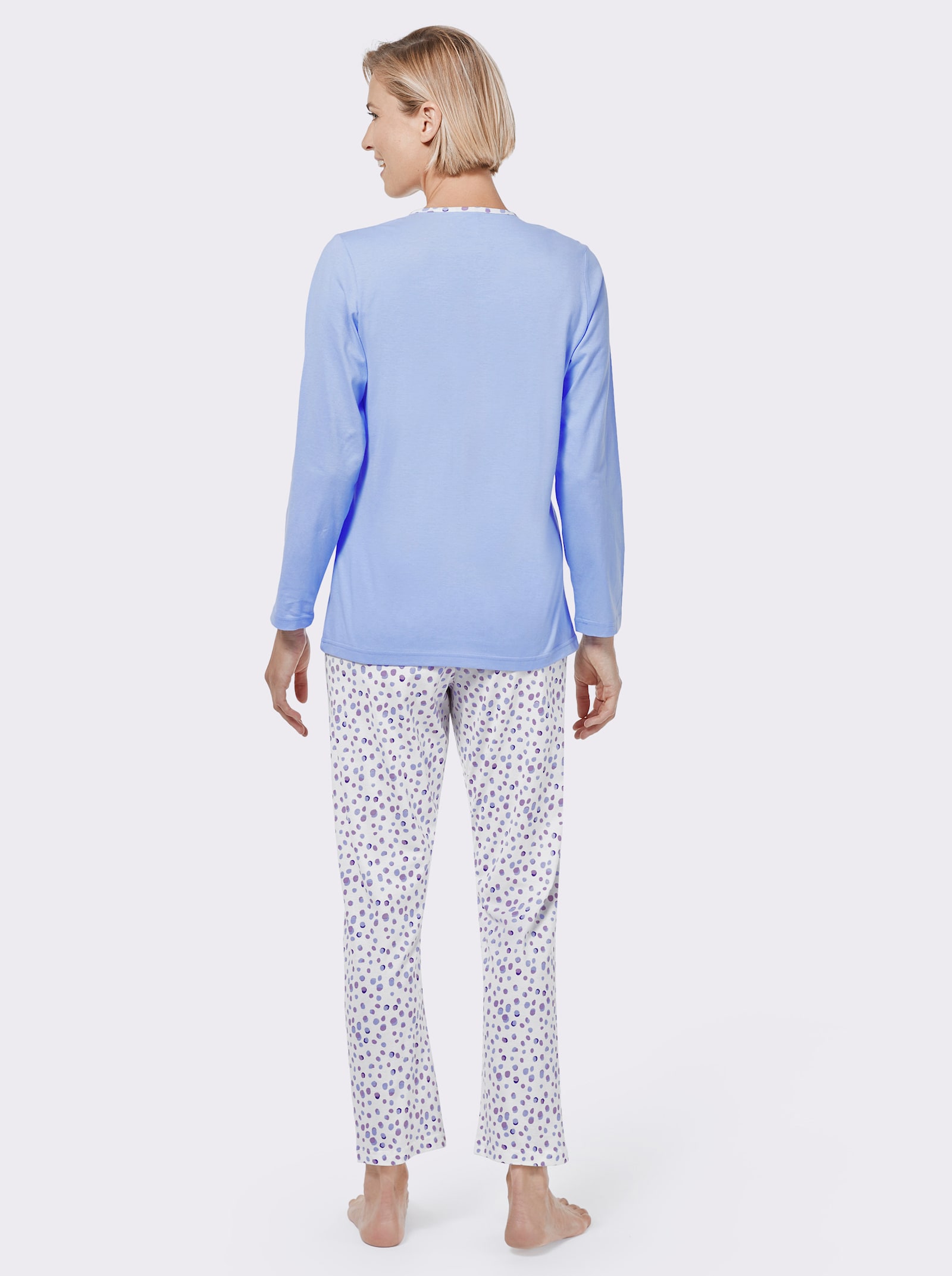 Ascafa Schlafanzüge zum Kombinieren - lila-bedruckt
