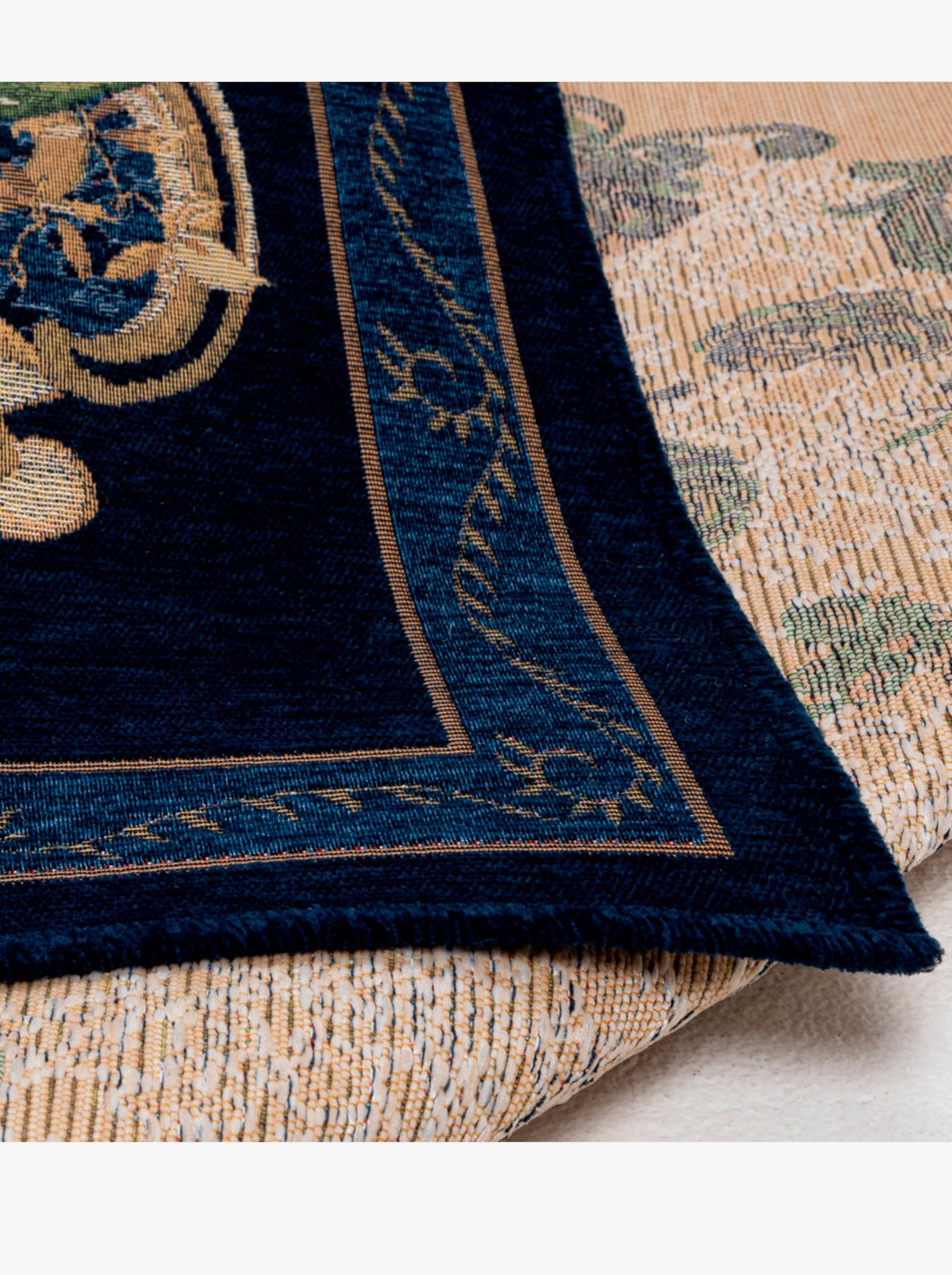 Theko Teppich - blau