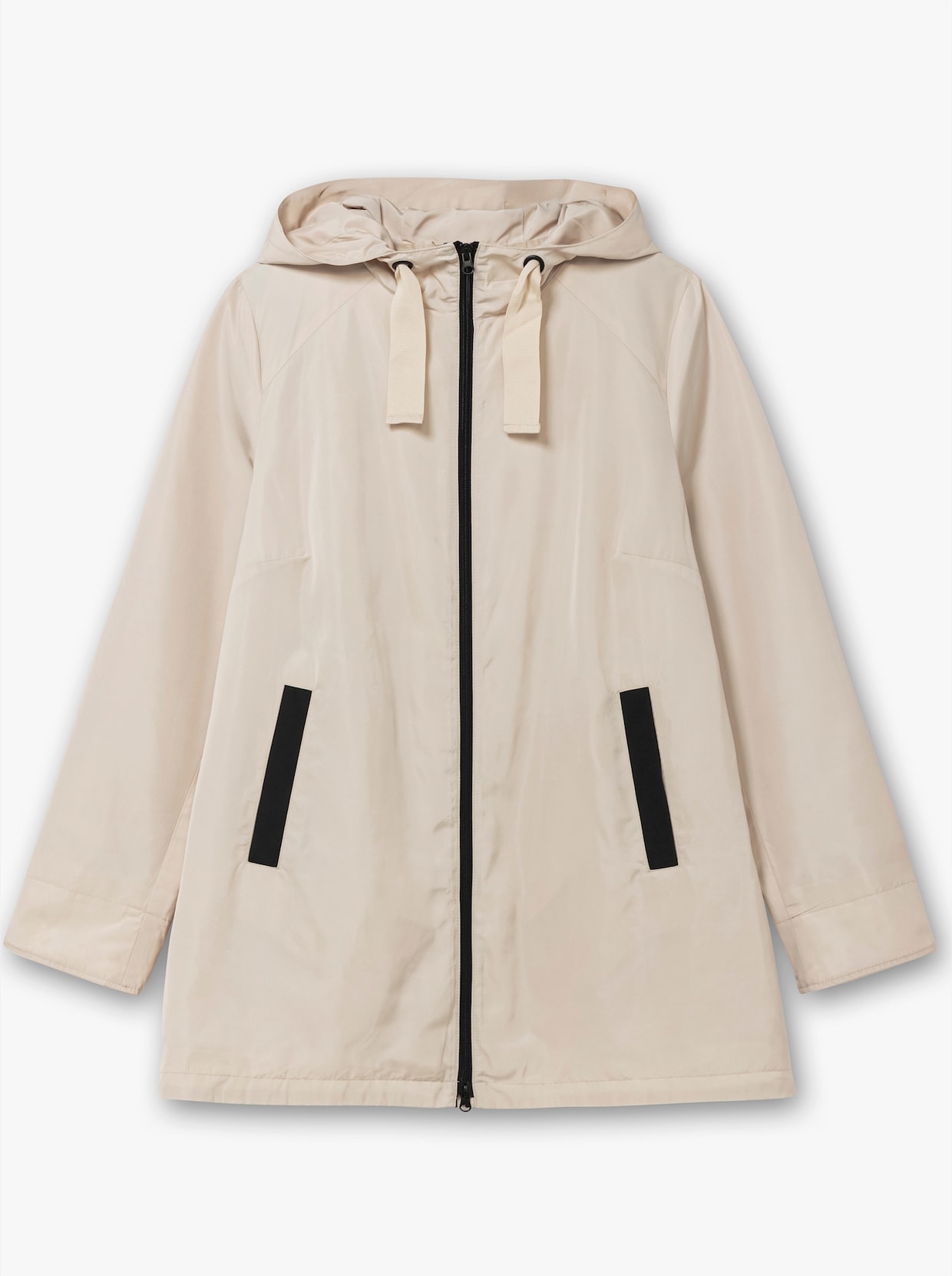 Jacke mit 2-Wege-Reißverschluss - sand