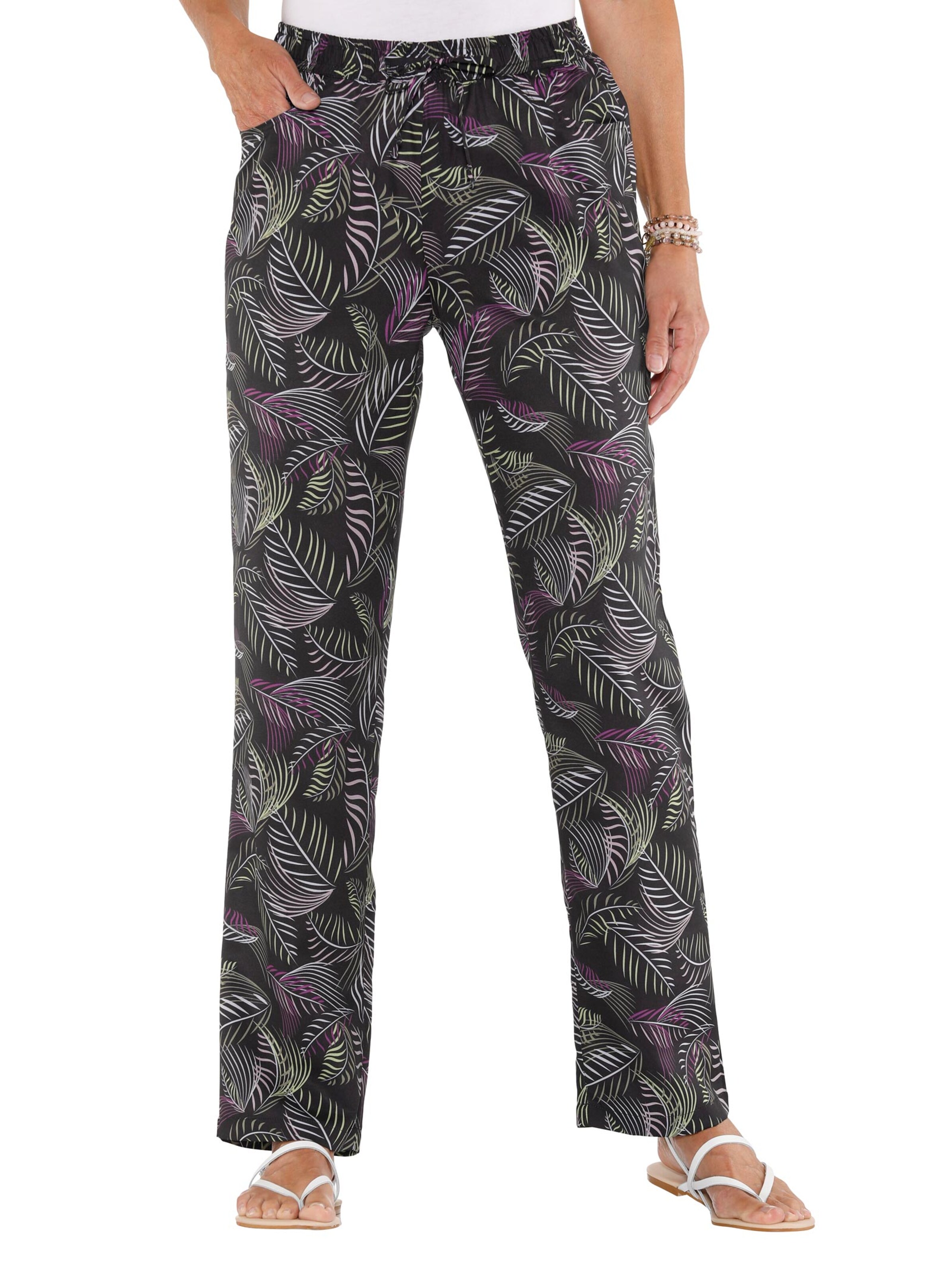 Hose - schwarz-gemustert