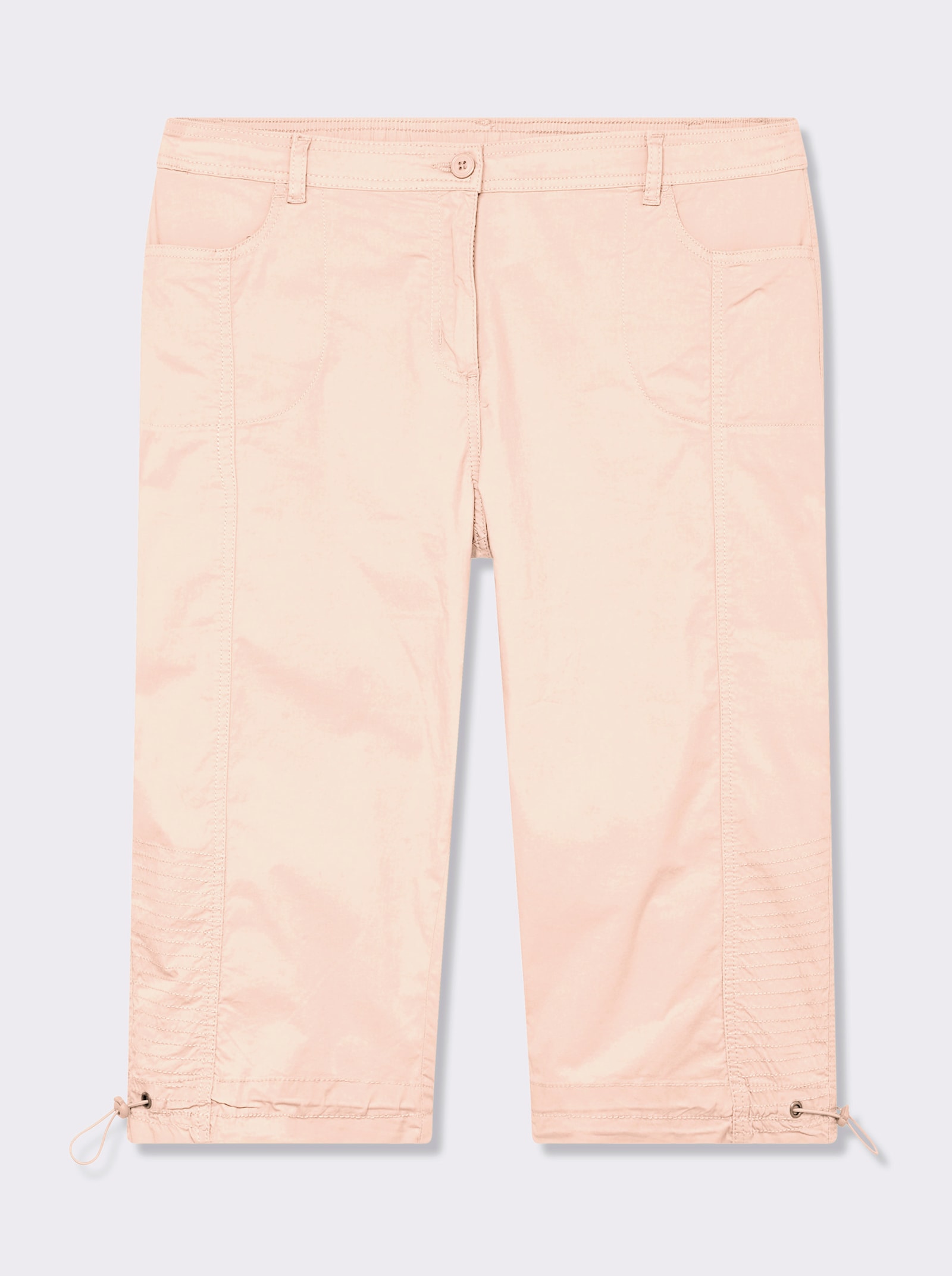 Caprihose mit Gummizug am Beinabschluss - rosé