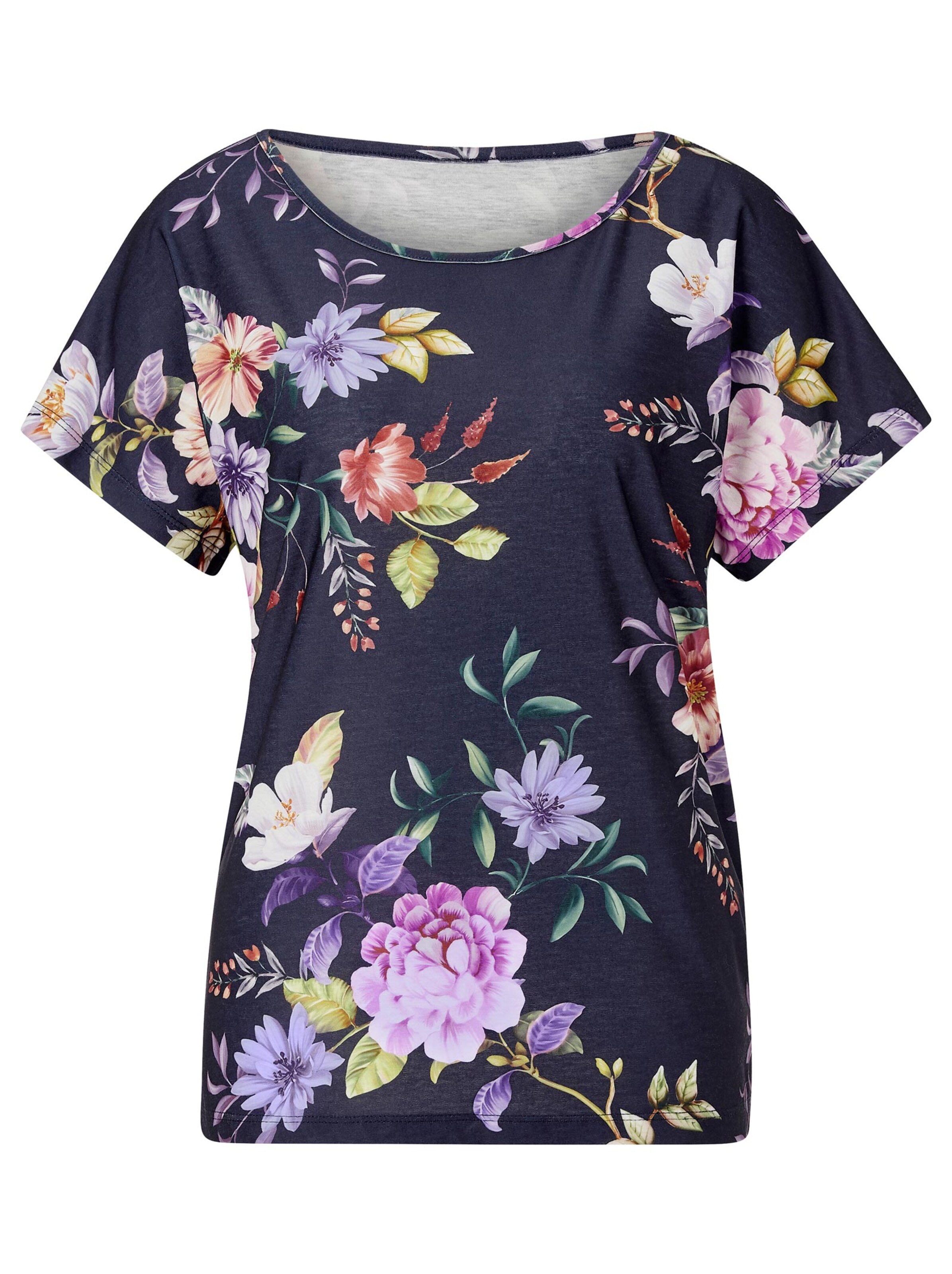 Fair Lady Shirt - marine-flieder-bedruckt