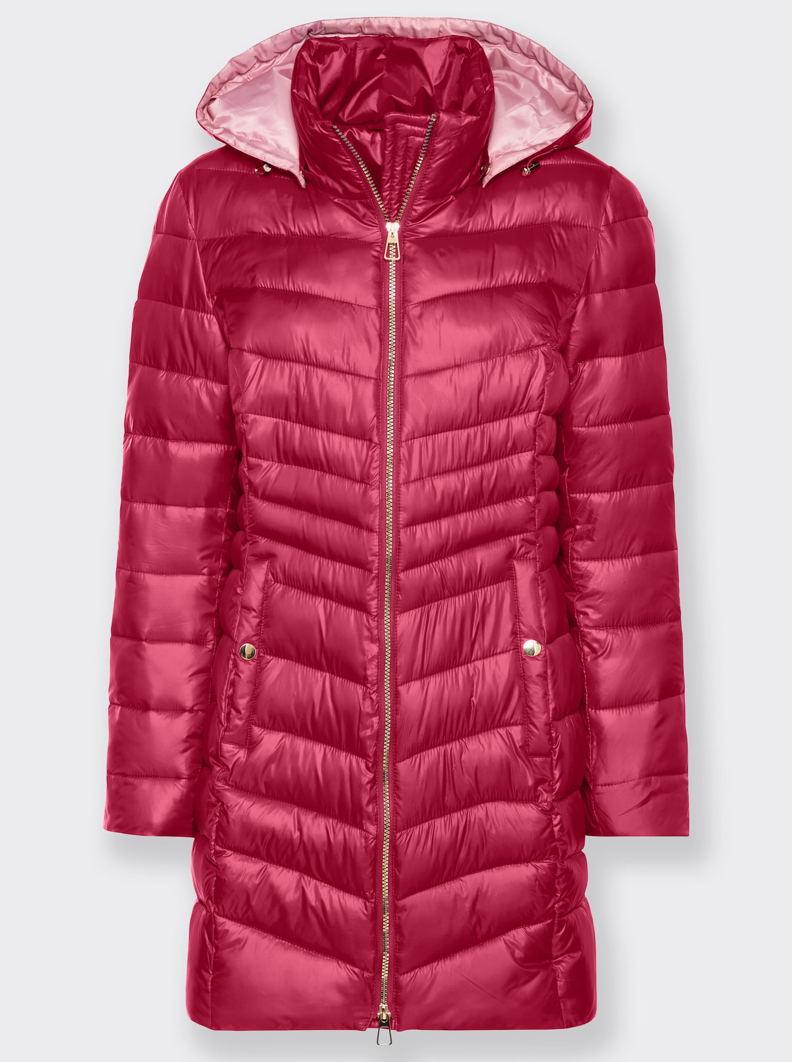 Steppjacke mit dezentem Glanz - himbeere