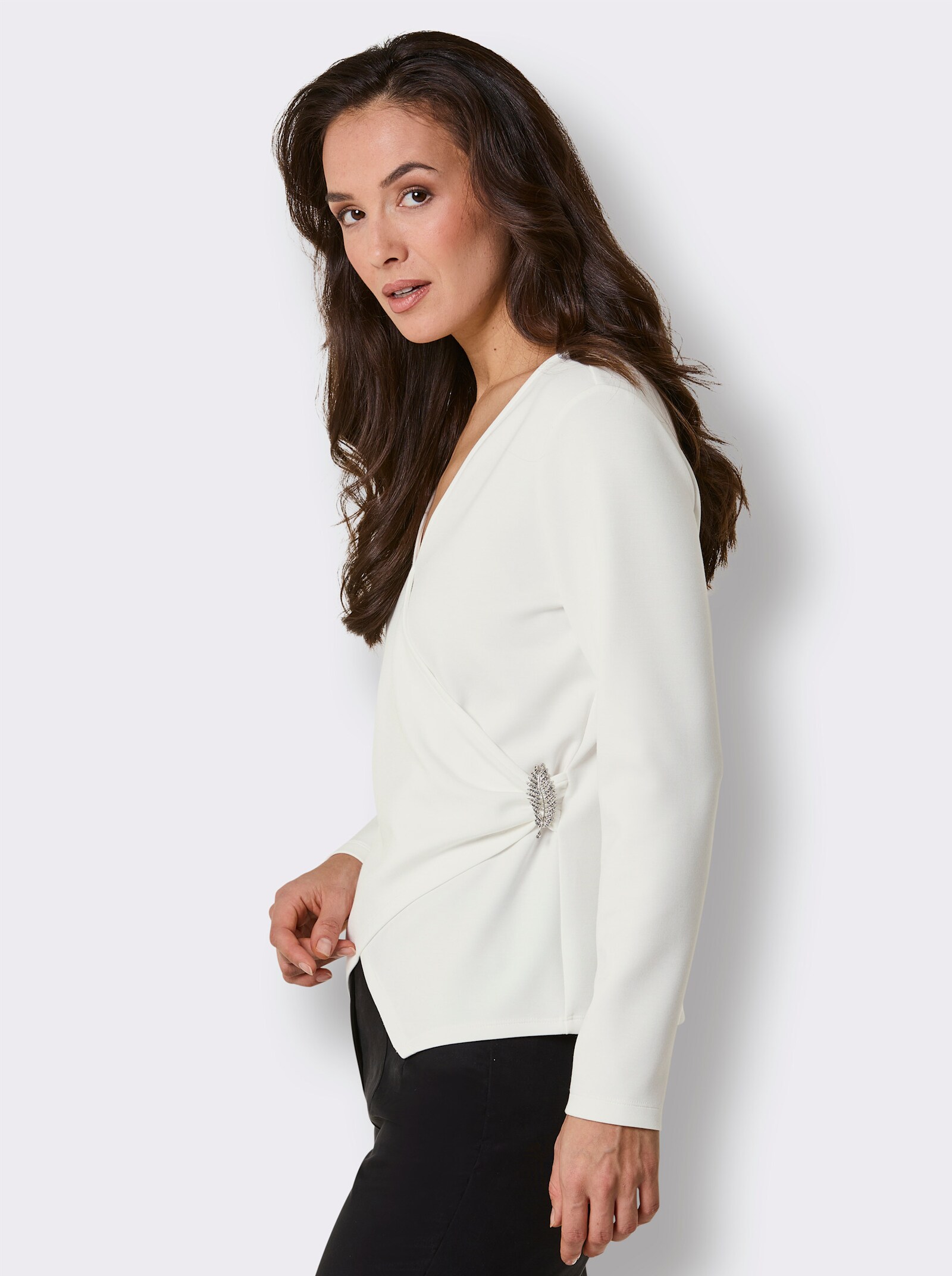 CREATION L PREMIUM V-Shirt - ecru