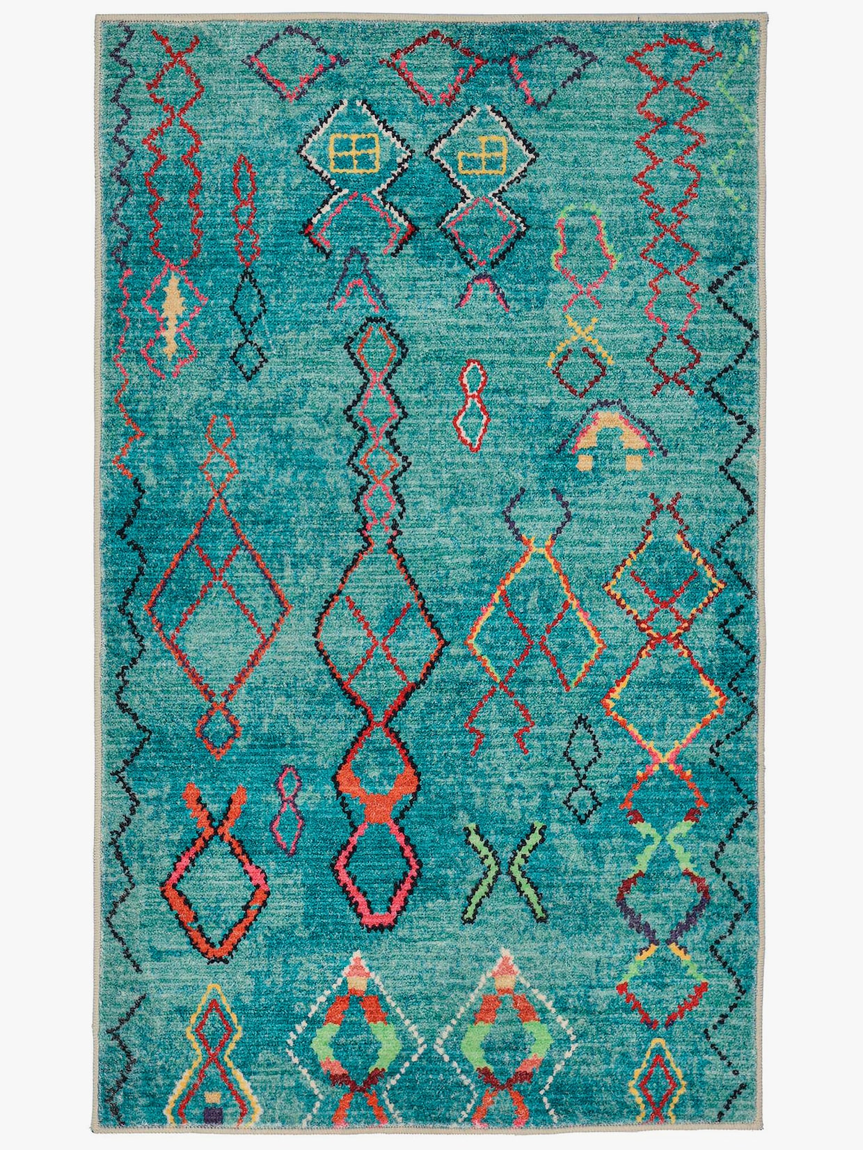 Theko Badematte - türkis-bunt