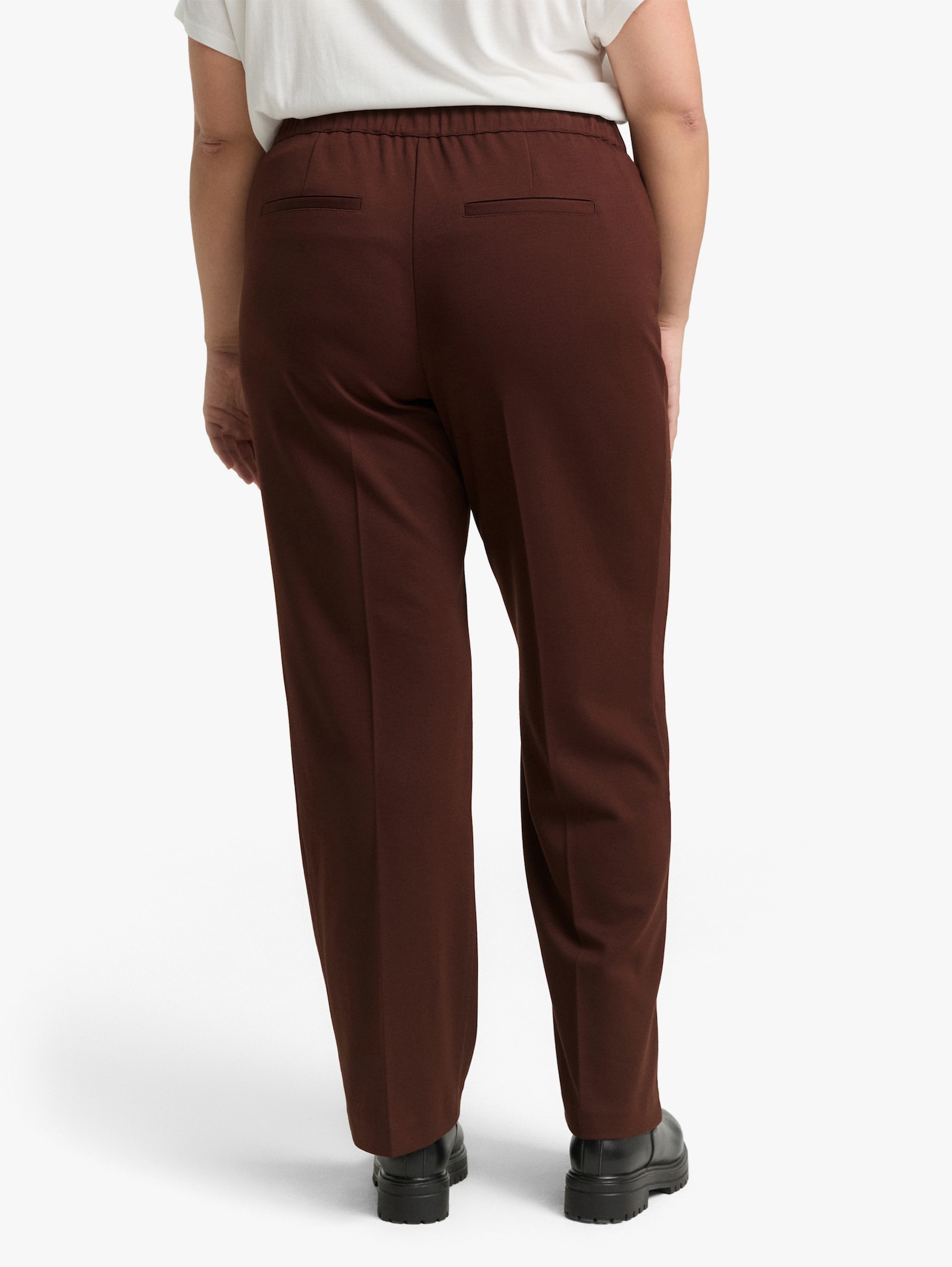 Bundfaltenhose - dark pecan brown