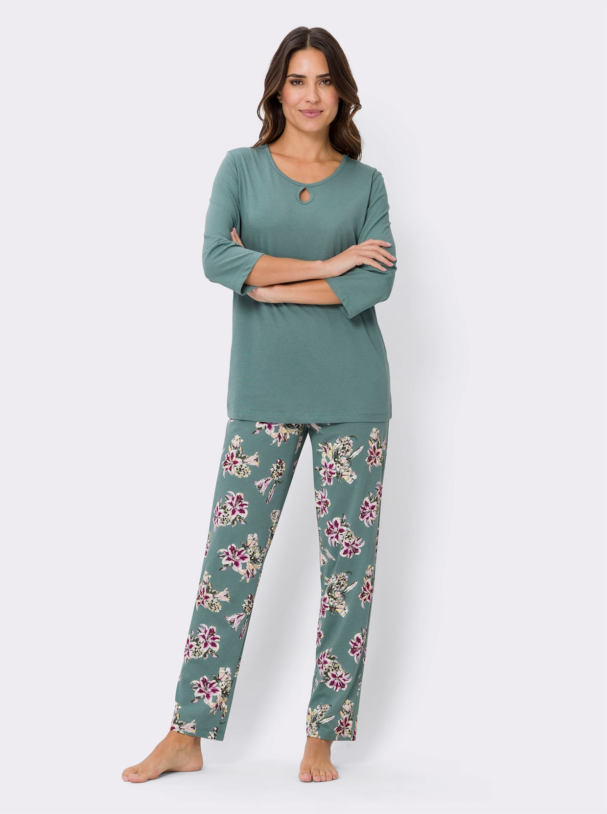 Pyjama - jade geprint