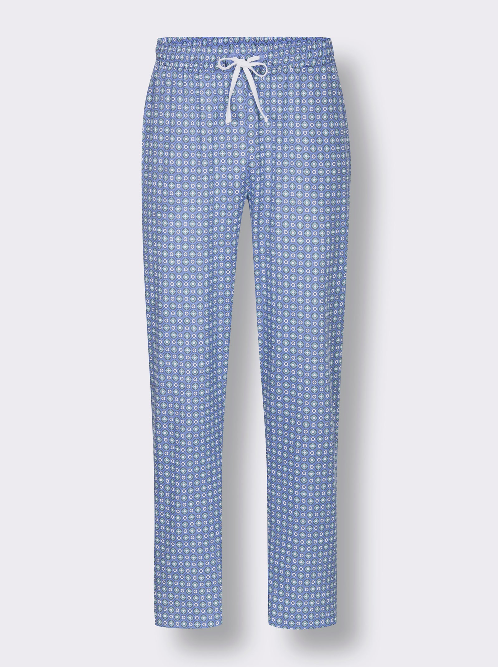 wäschepur men Hose lang - mittelblau-ozean-bedruckt