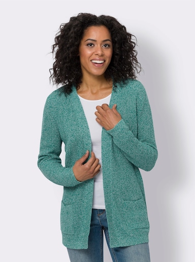 Vest - smaragdgroen gemêleerd