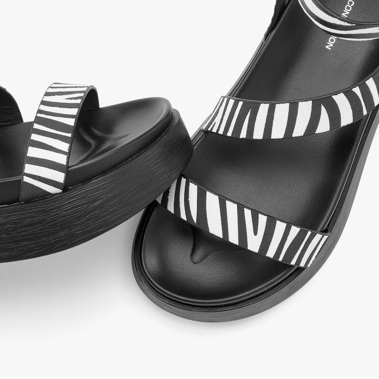 sandalen - zwart/wit