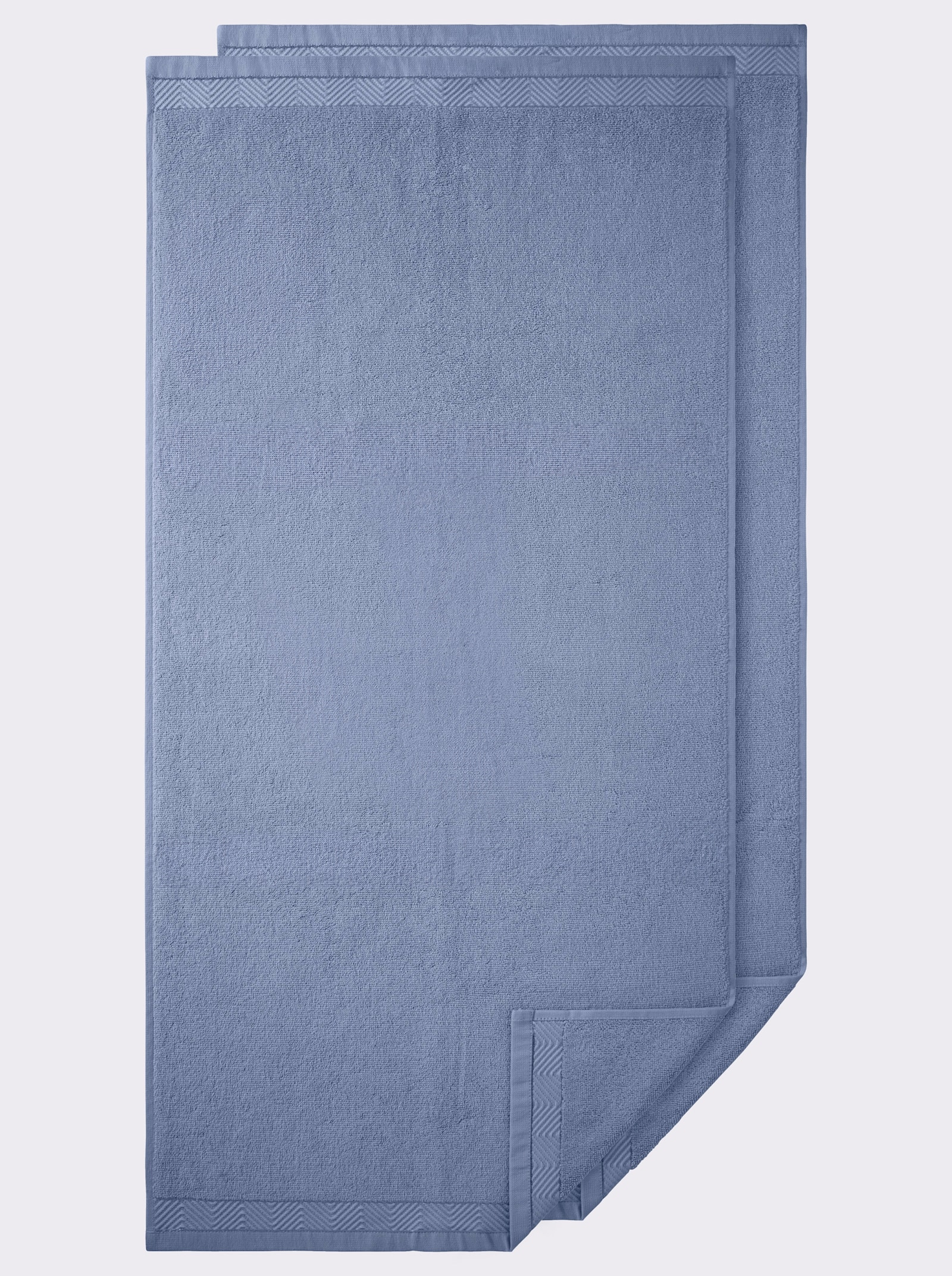 wäschepur Handdoek van gevolde badstof - duivenblauw