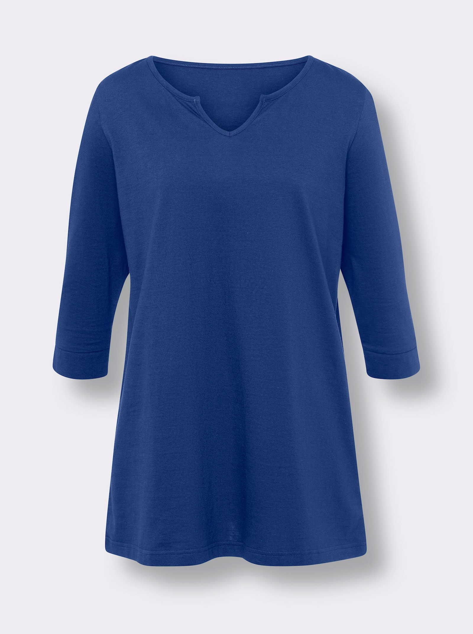 Longshirt mit 3/4-Ärmeln - royalblau