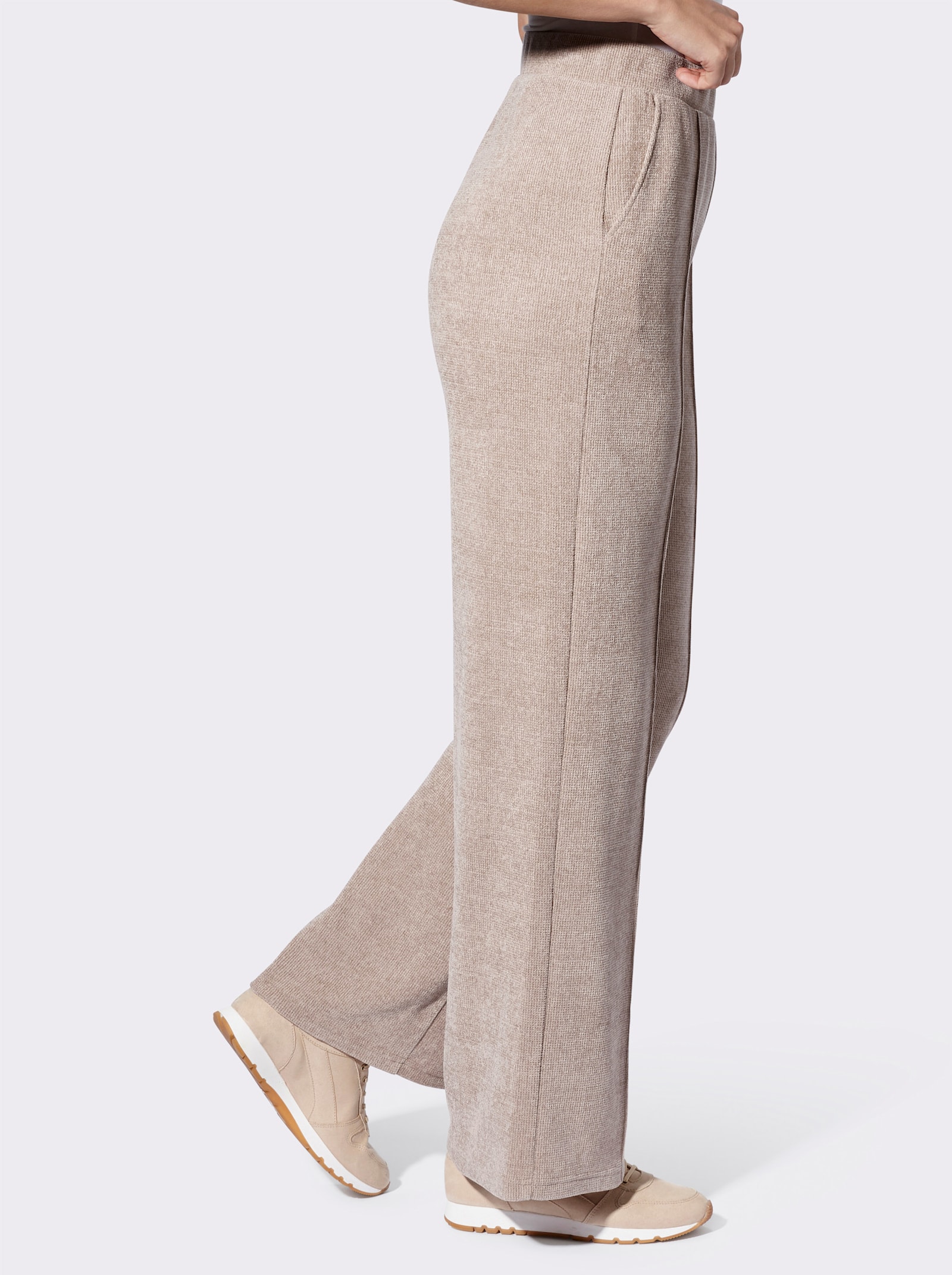 heine Jerseyhose aus Chenille - sesam