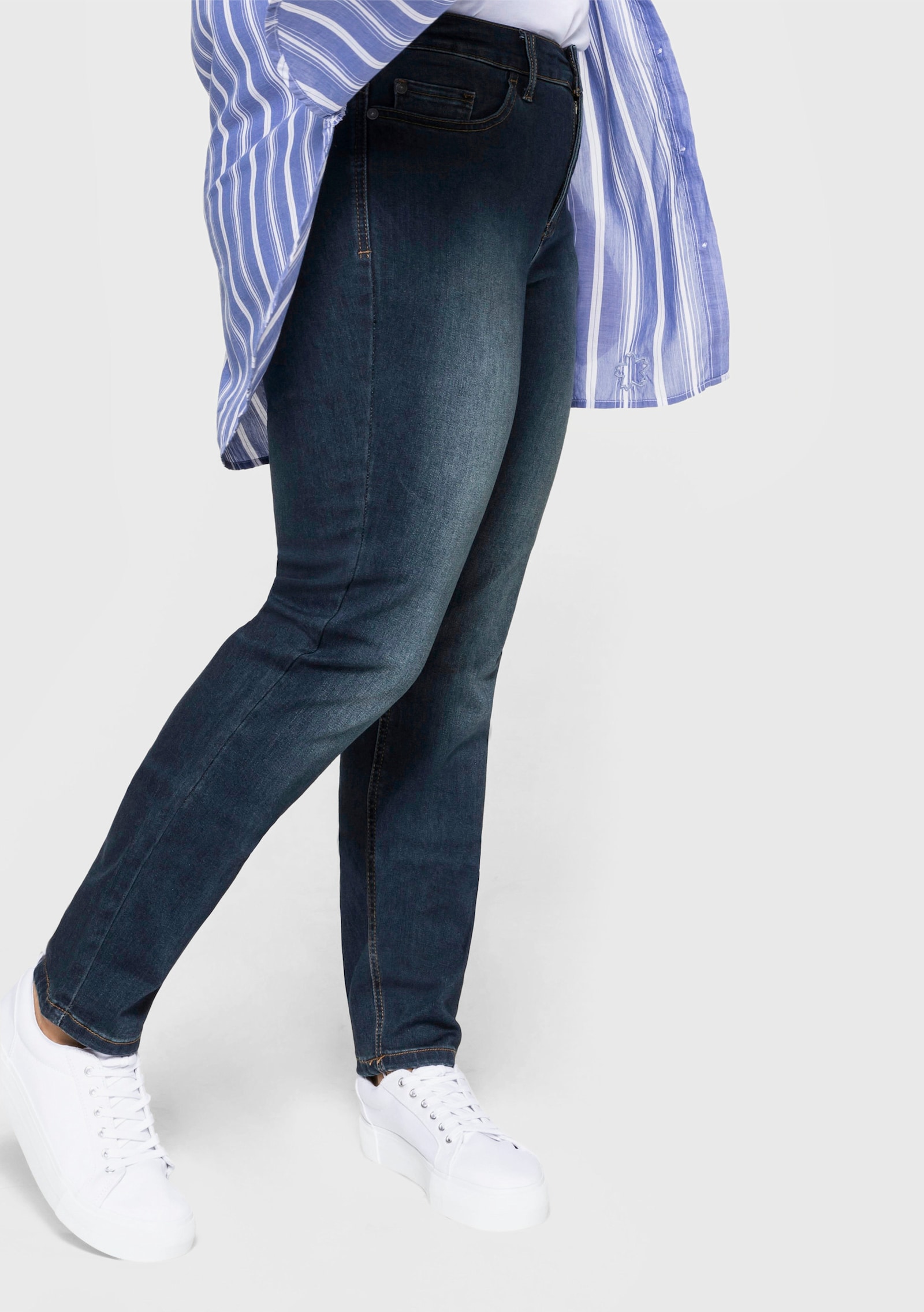 sheego Skinny jeans in 5-pocketsmodel - dark blue denim