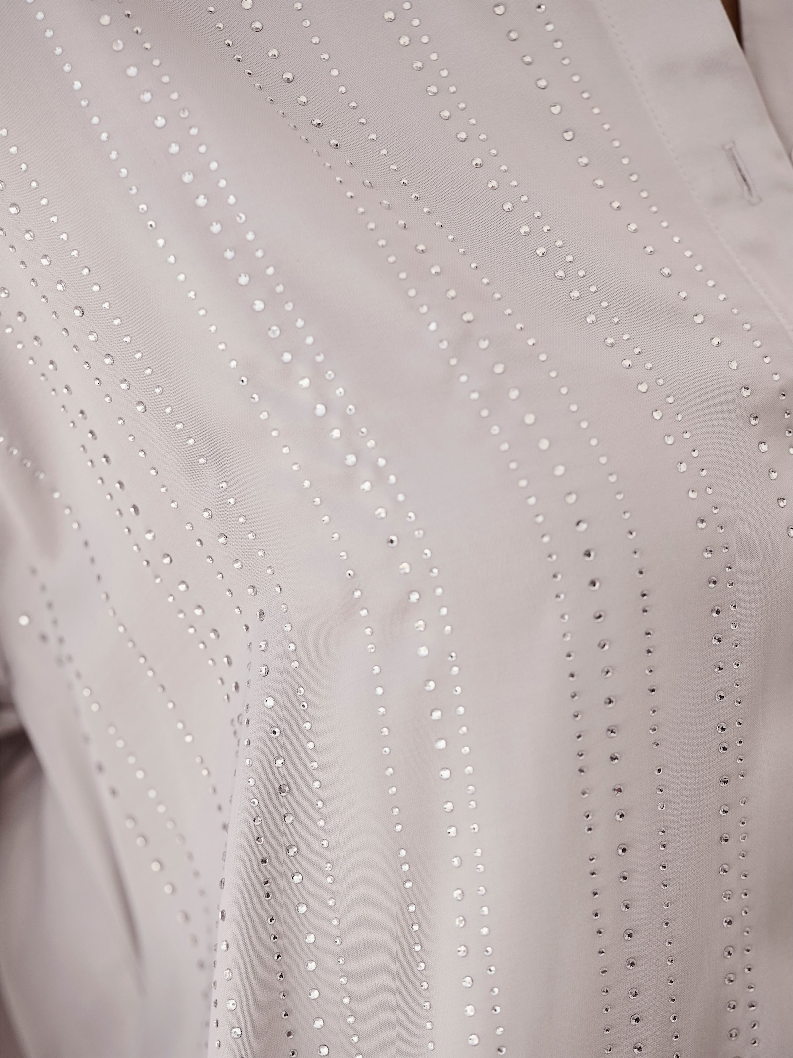 heine Longbluse mit Ziersteinen - hellgrau