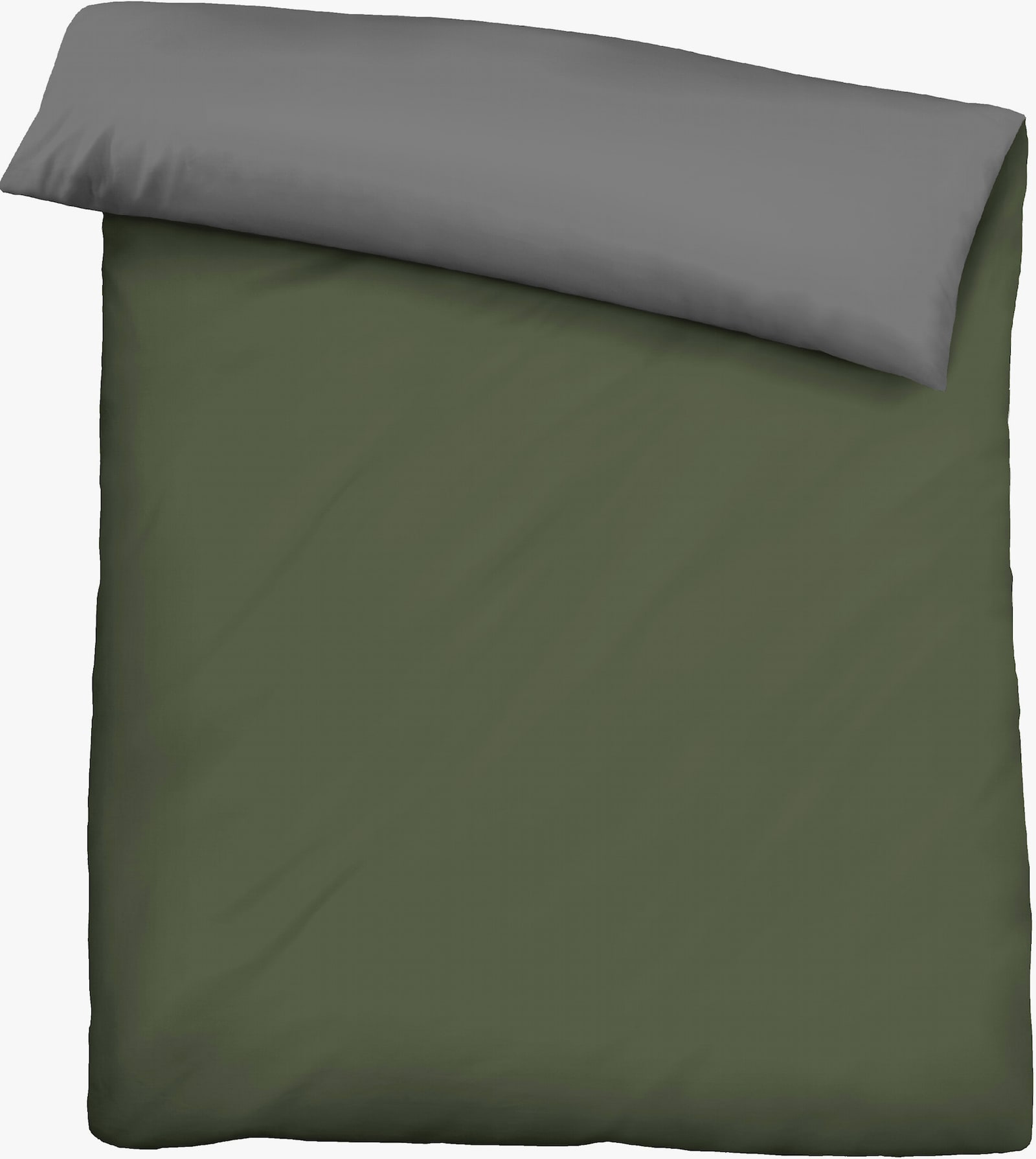 Biberna Bettwäsche - grün-grau