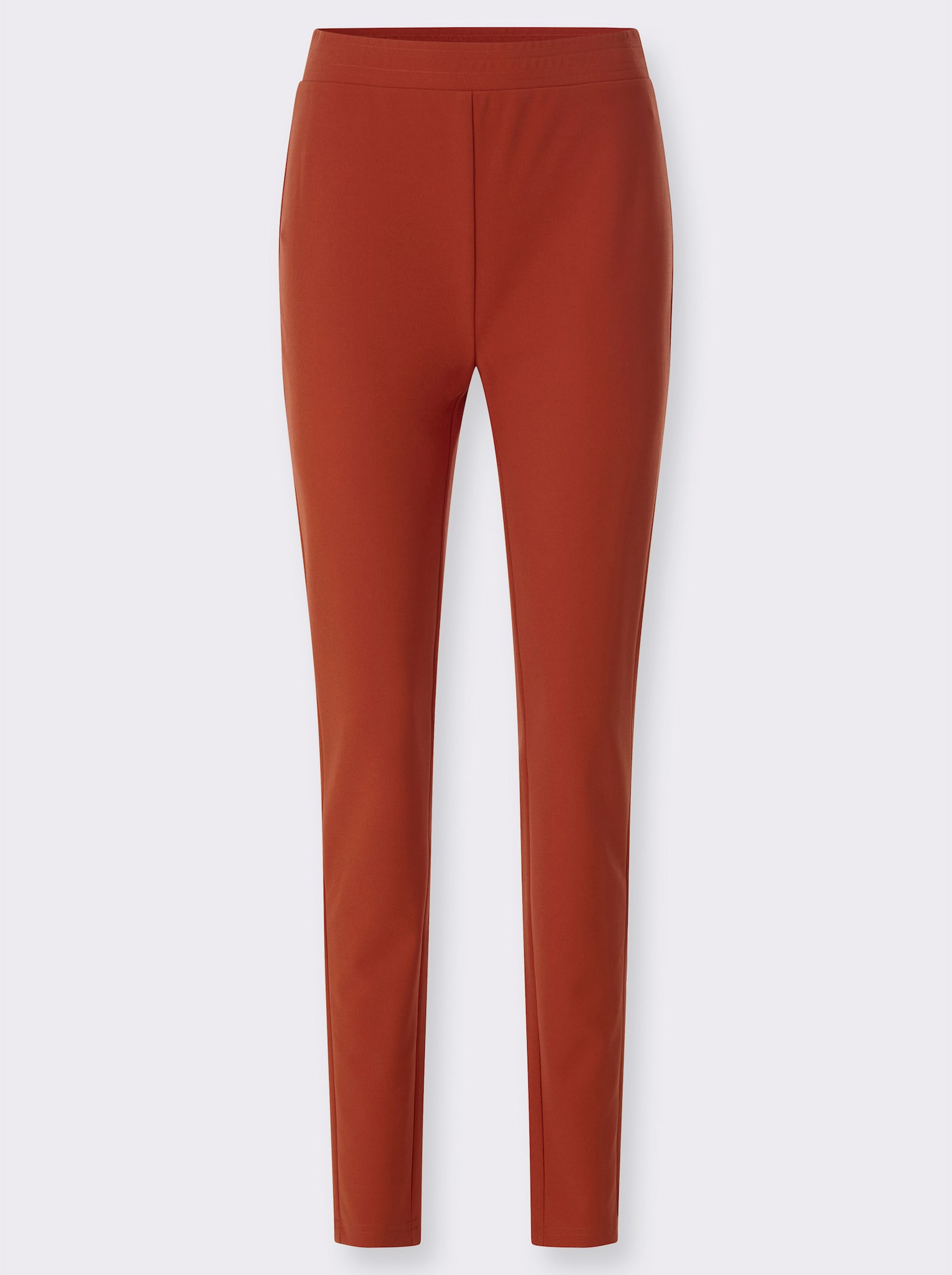 Schlupfhose in schmaler Schnittführung - rostrot
