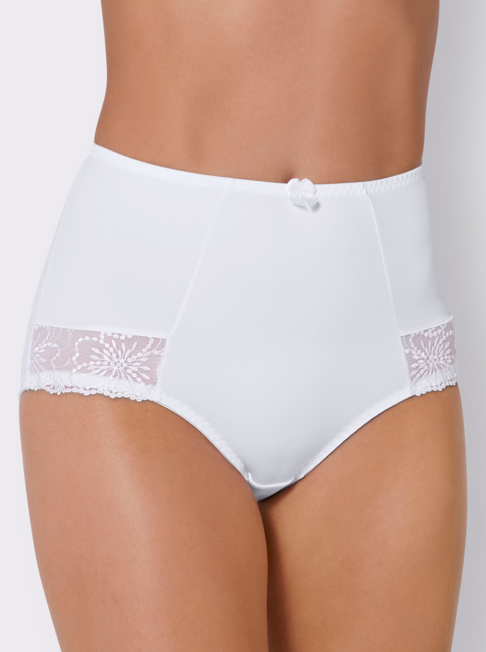 wäschepur Tailleslip met elastische boorden - wit