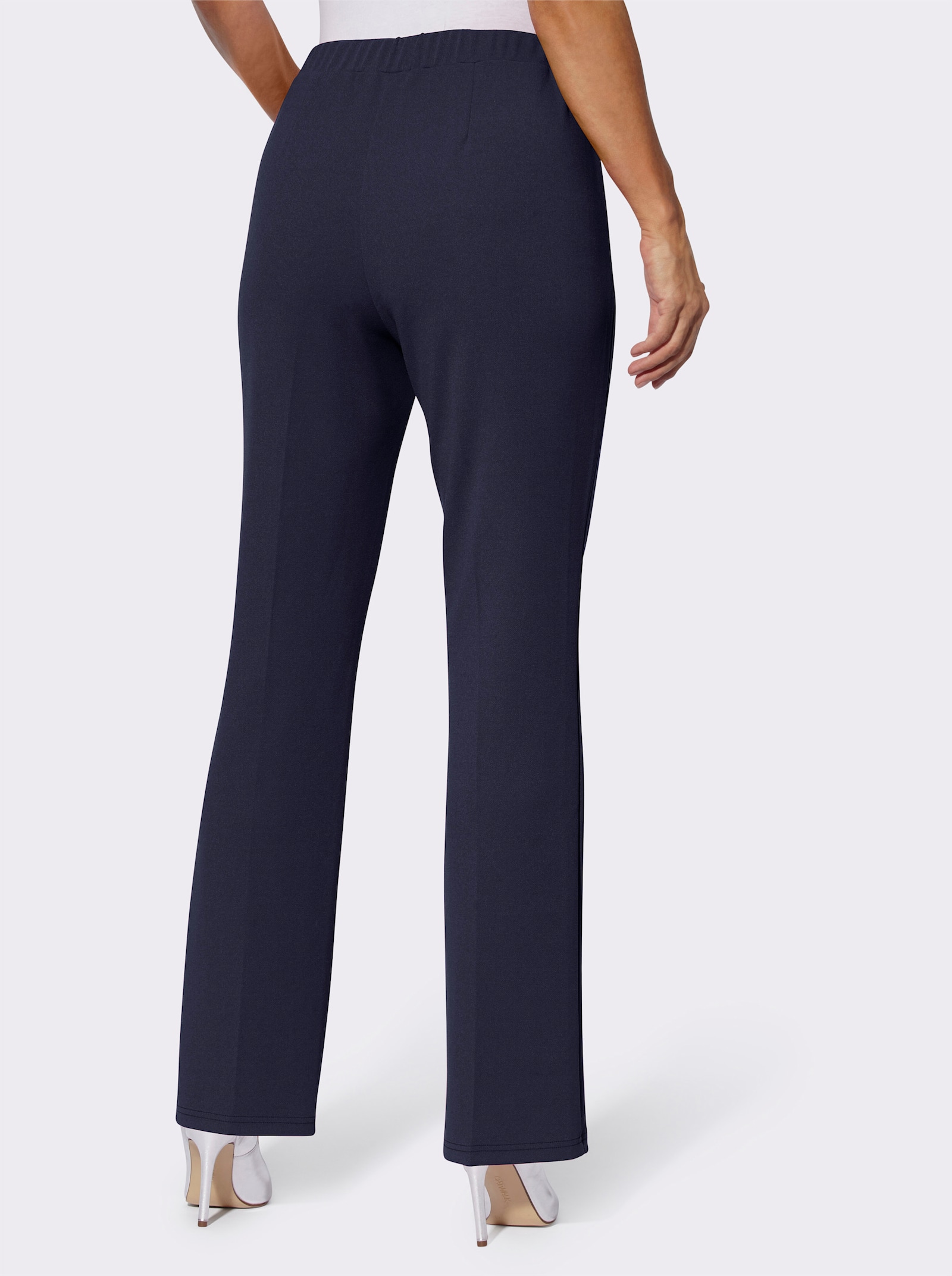 Schlupfhose mit abgesteppter Bügelfalte - marine