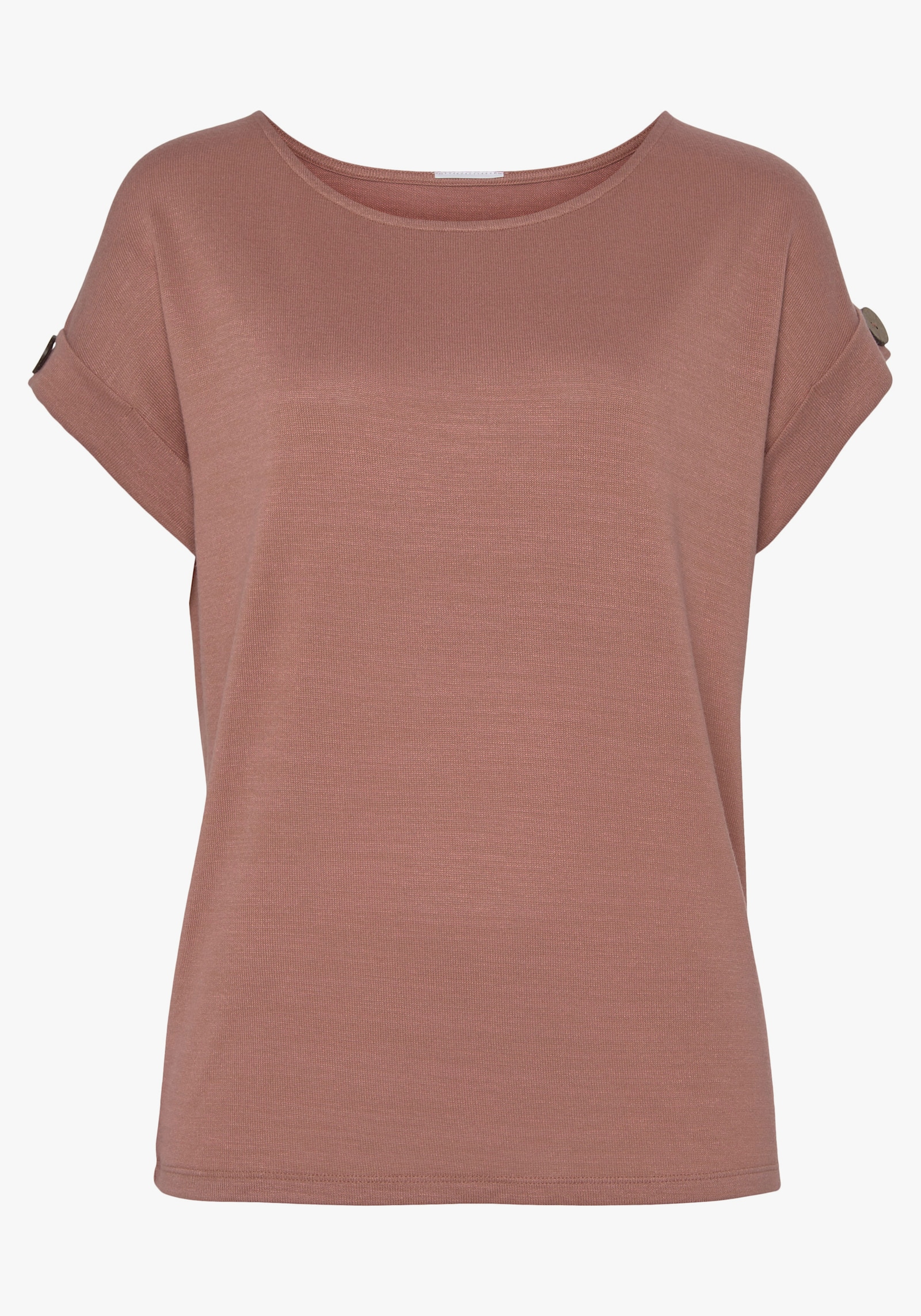 LASCANA Kurzarmshirt - altrosa