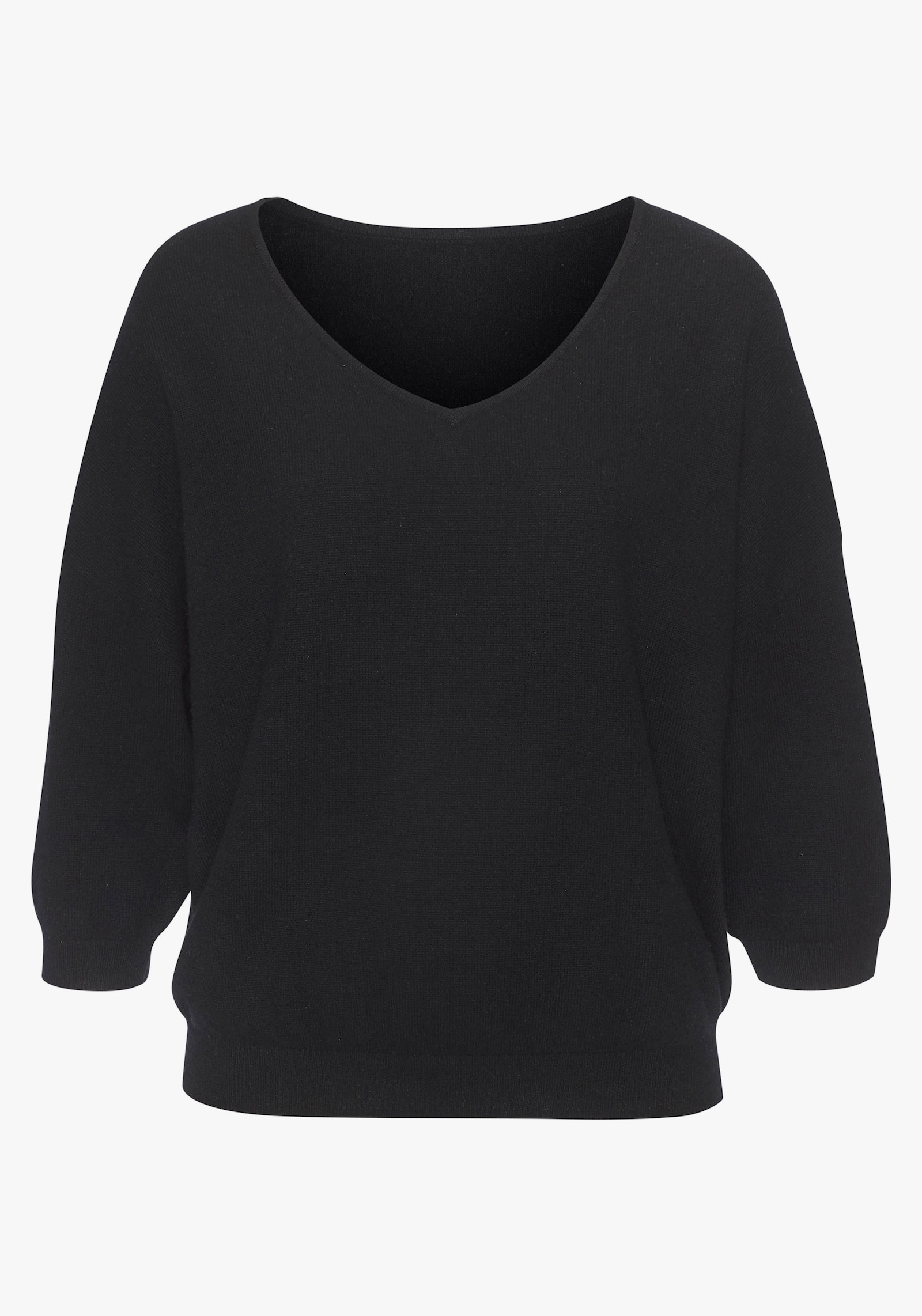 LASCANA Pull en cachemire - noir
