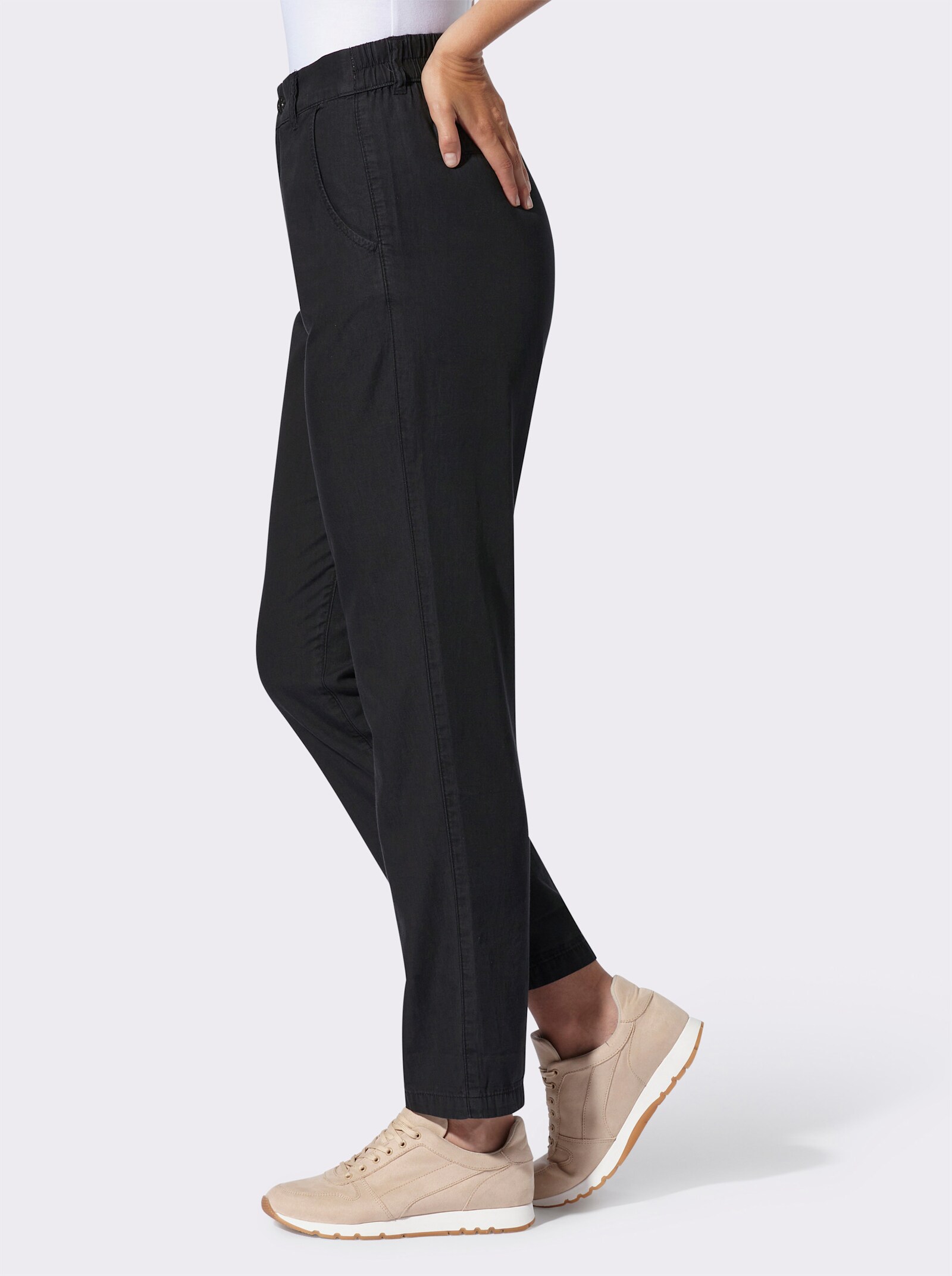 heine Ankle-Jeans mit Dehnbund hinten - graphit denim