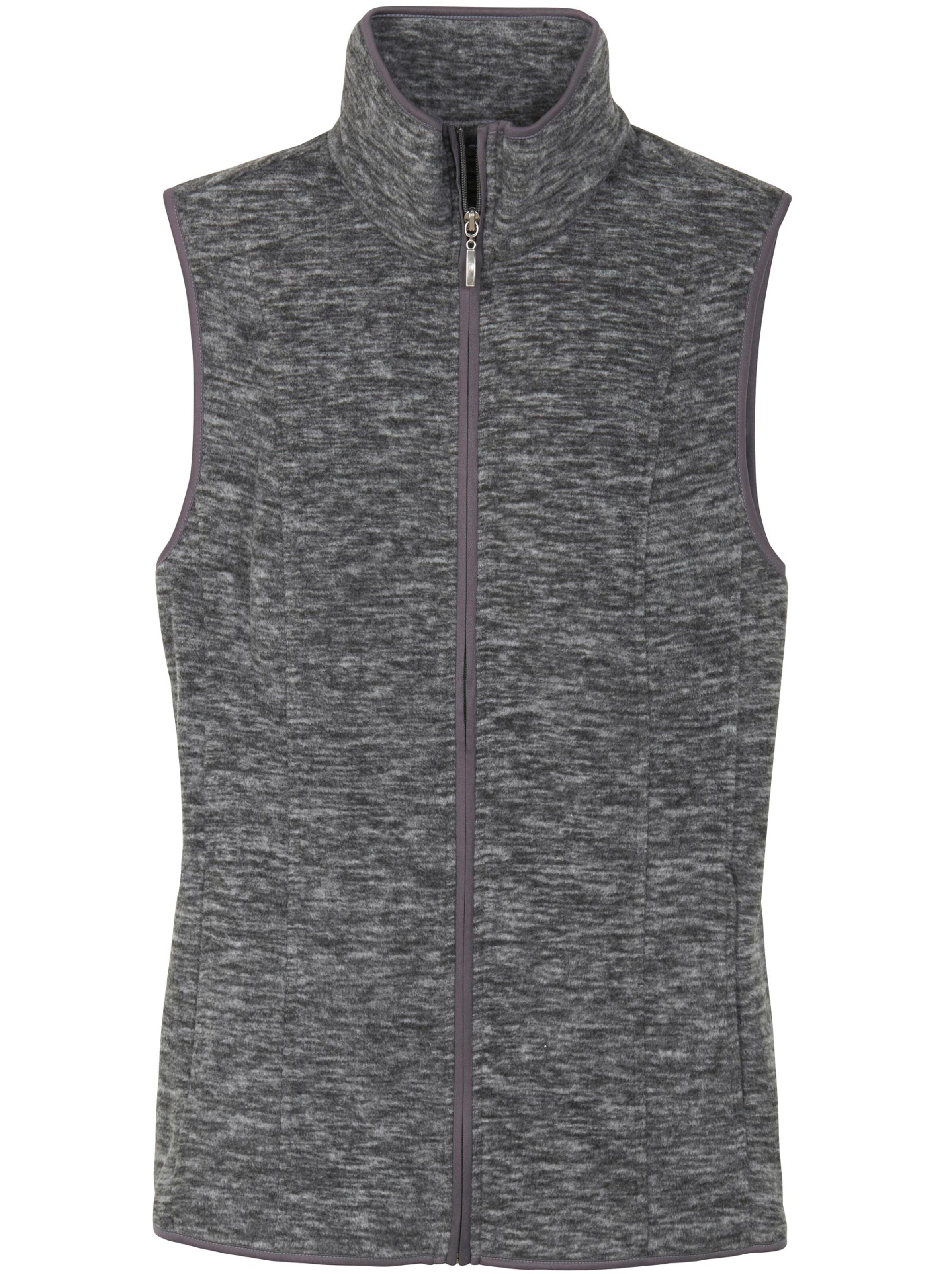 Fleece-Weste - anthrazit-meliert