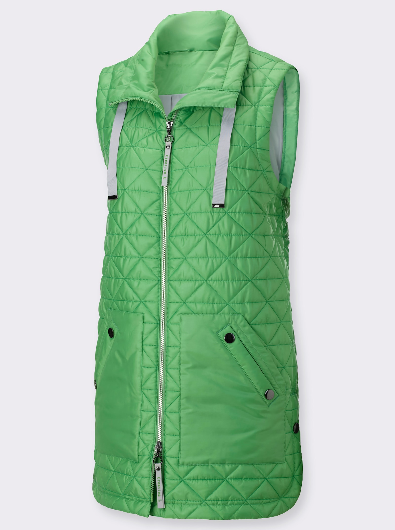 Steppweste mit 2-Wege-Taschen - apfel