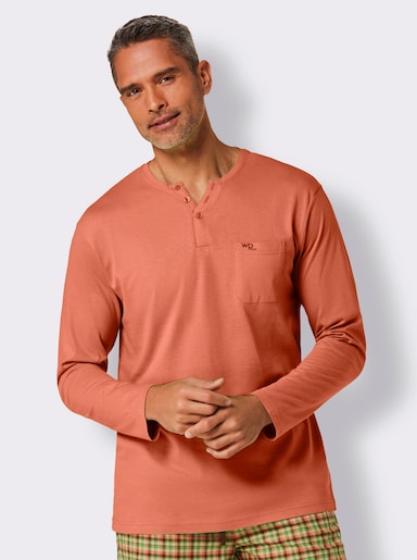 wäschepur men Schlafanzug-Shirt - papaya