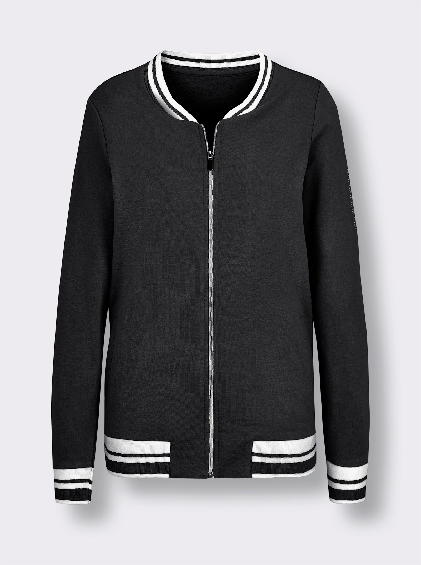 feel good Jacke im College-Look - schwarz-weiß