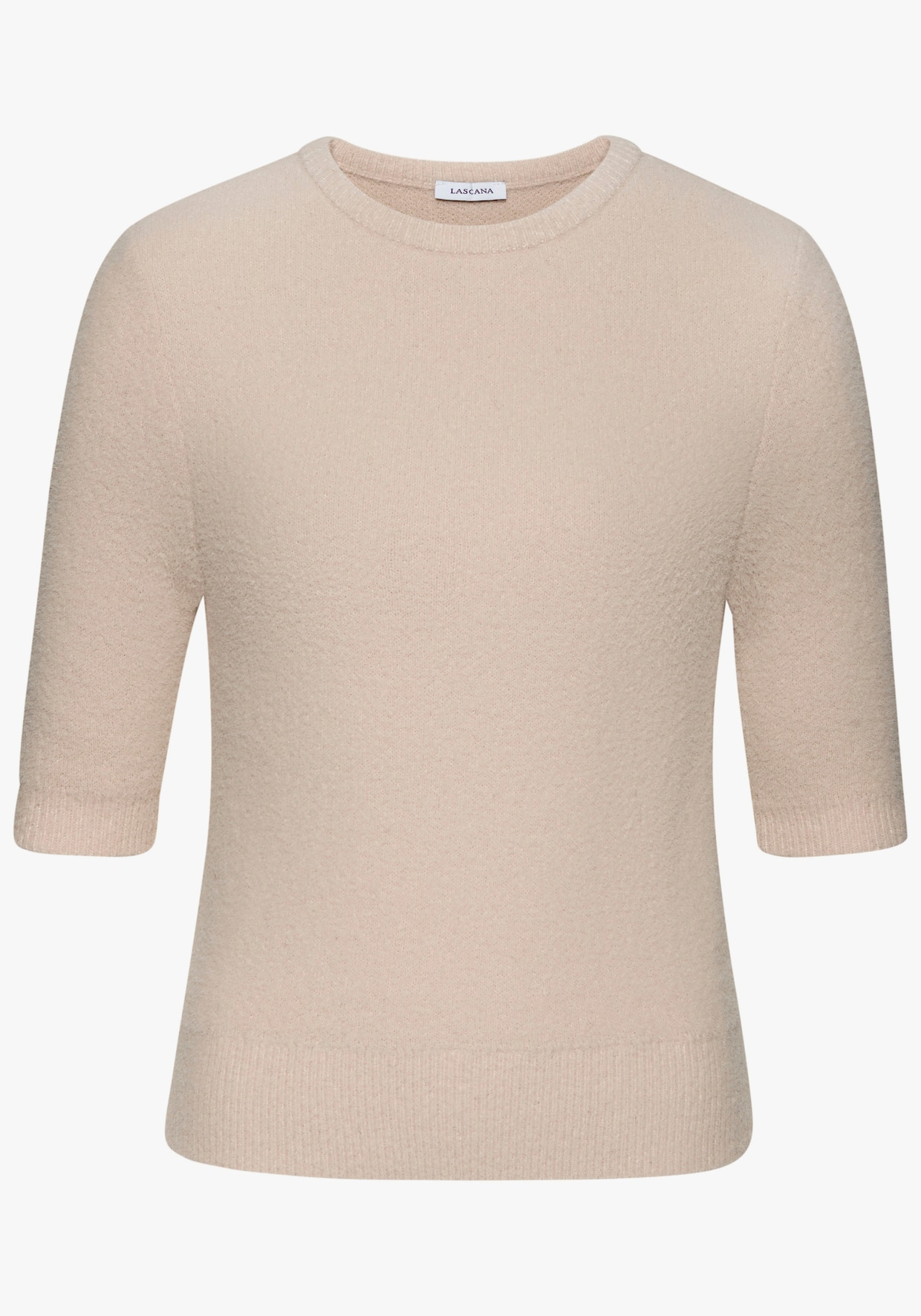 LASCANA Pullover met korte mouwen - zand