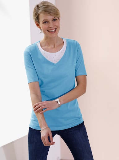 Shirt met korte mouwen - aqua