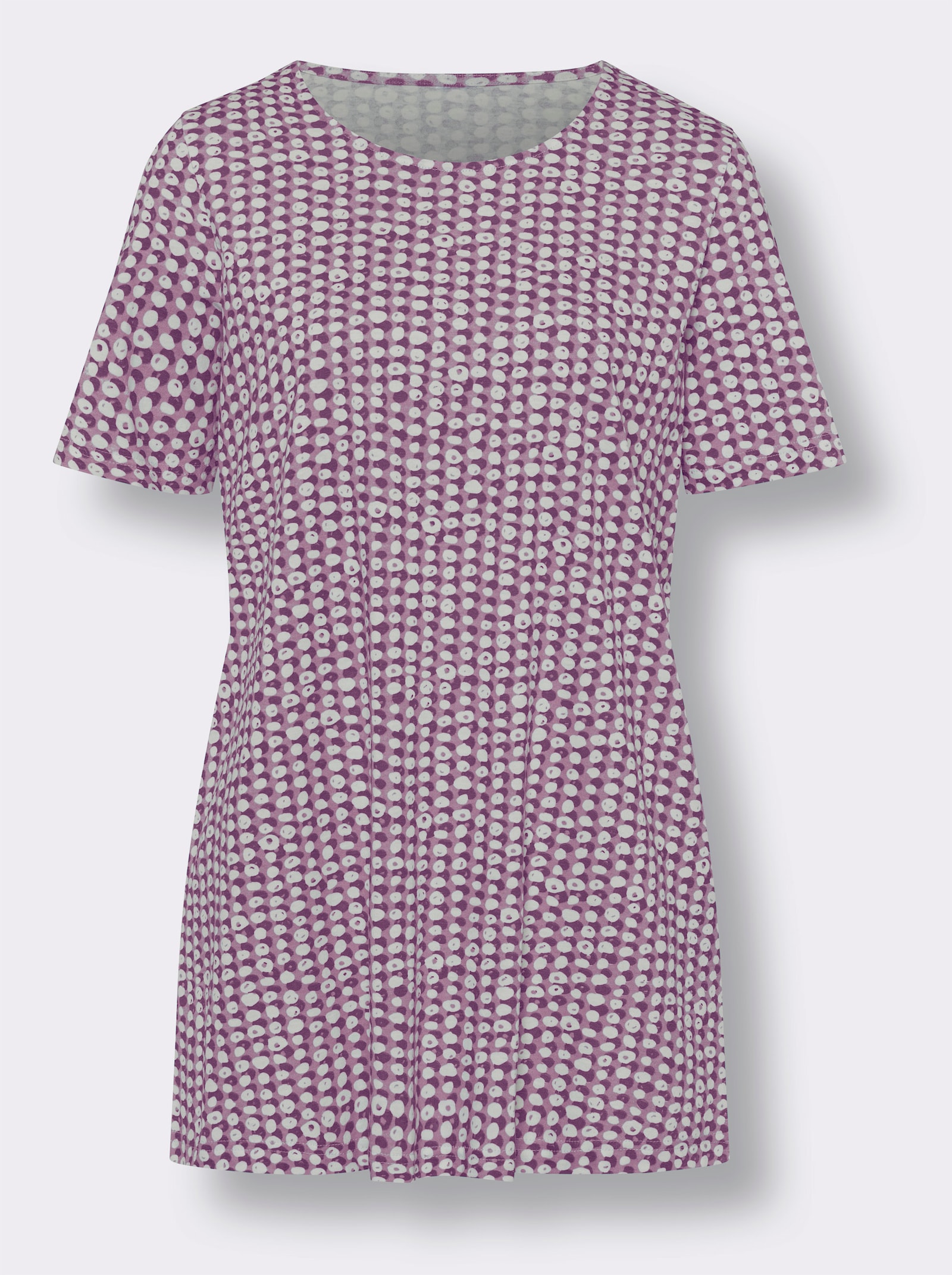 Longshirt mit Minimal-Muster - orchidee-lila-bedruckt