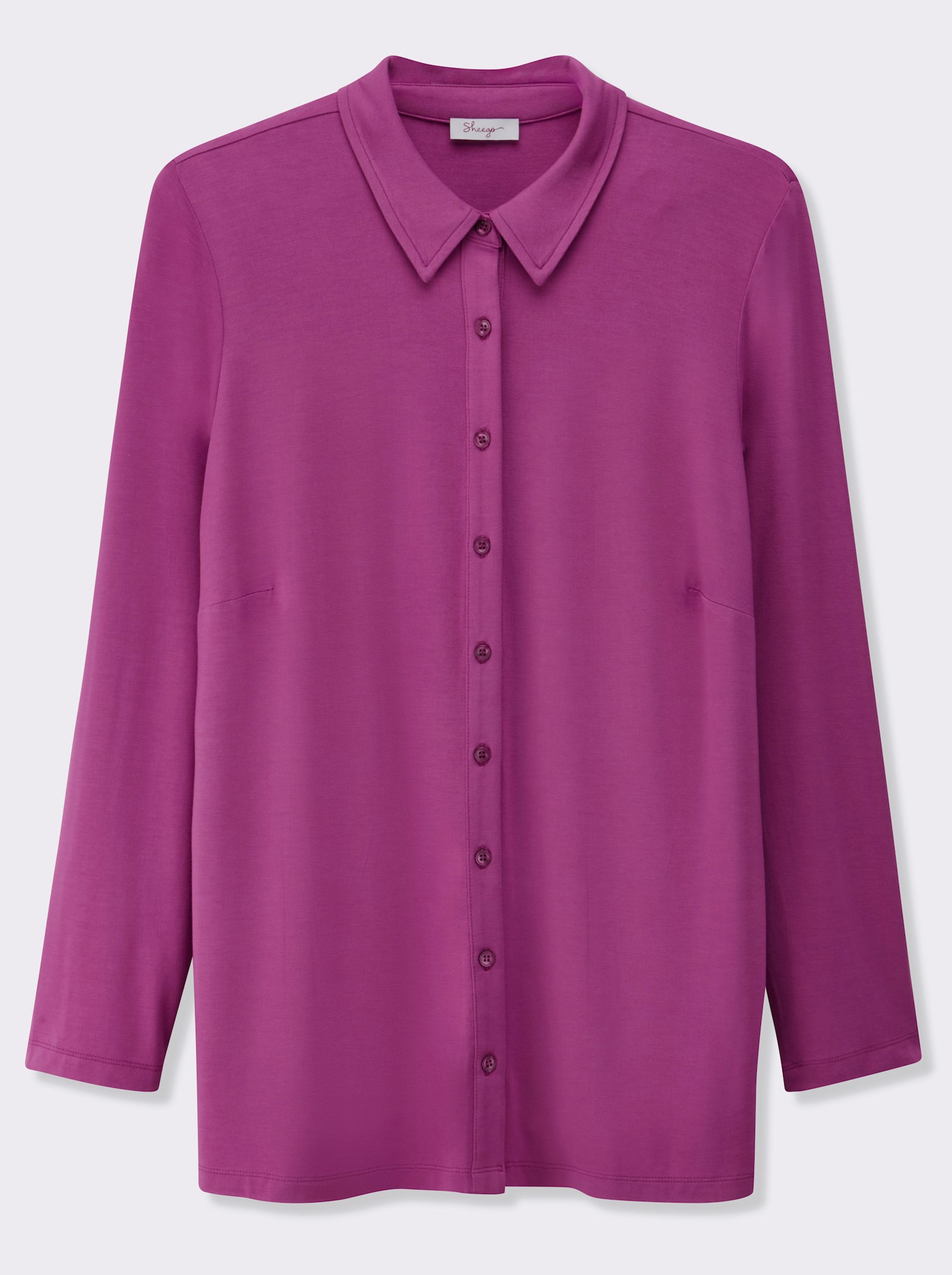 sheego Jersey-Bluse mit durchgehender Knopfleiste - erika