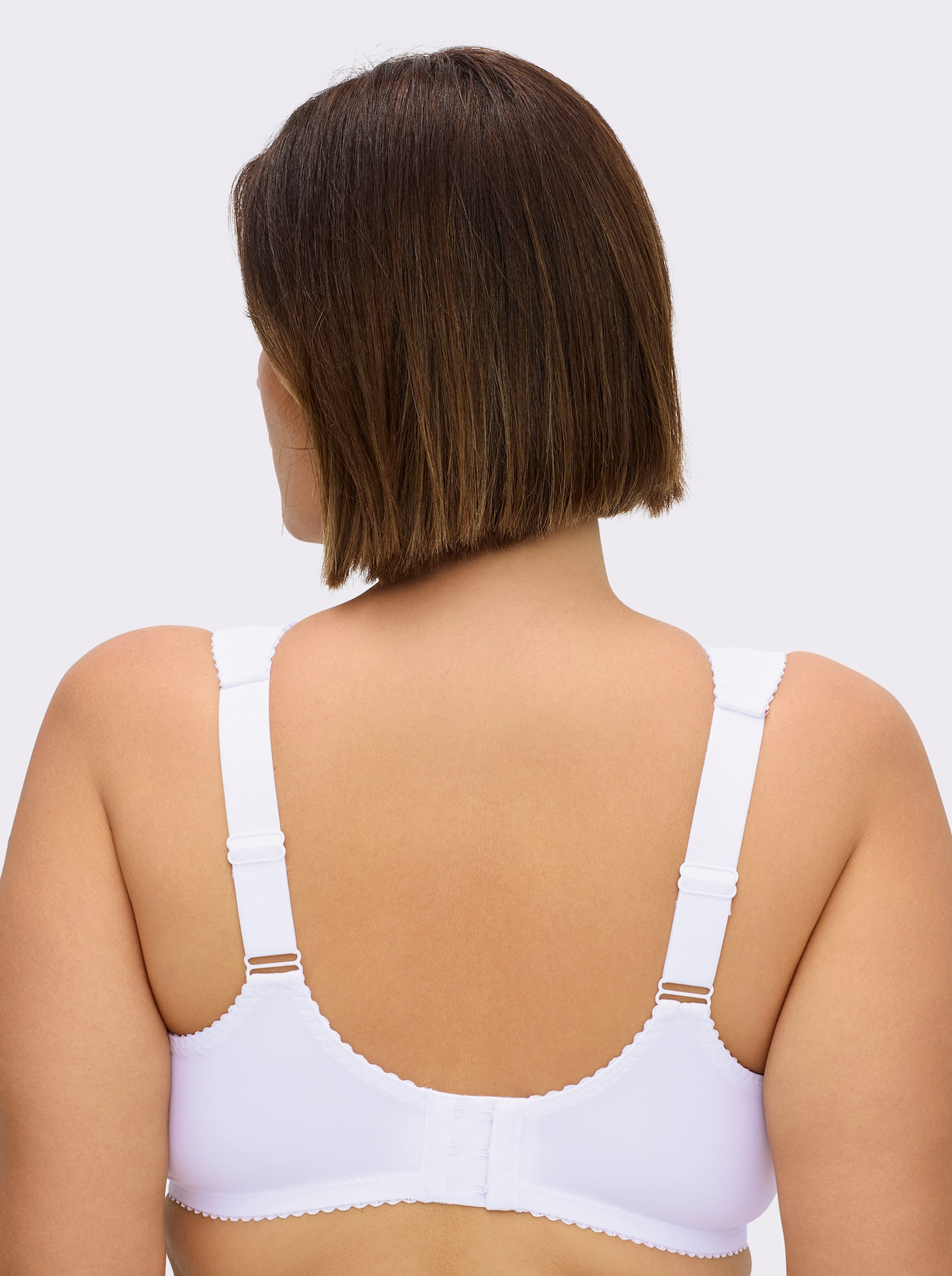 wäschepur Entlastungs-BH ohne Bügel mit Spitze - weiß + puder