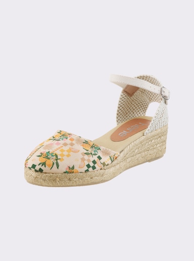 heine Keilsandalette - beige-bunt