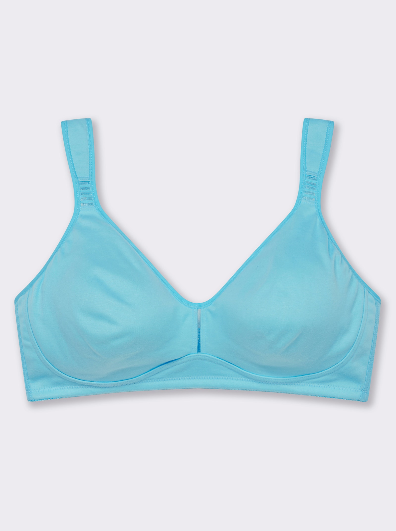 wäschepur Komfort-BH ohne Bügel mit transparenten Einsätzen - aquamarin